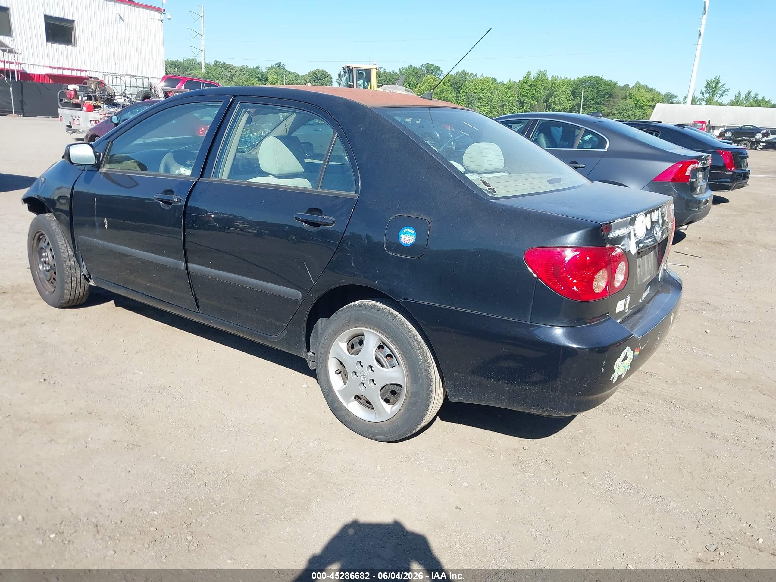2006 Toyota Corolla Ce Black vin: 2T1BR32EX6C572328