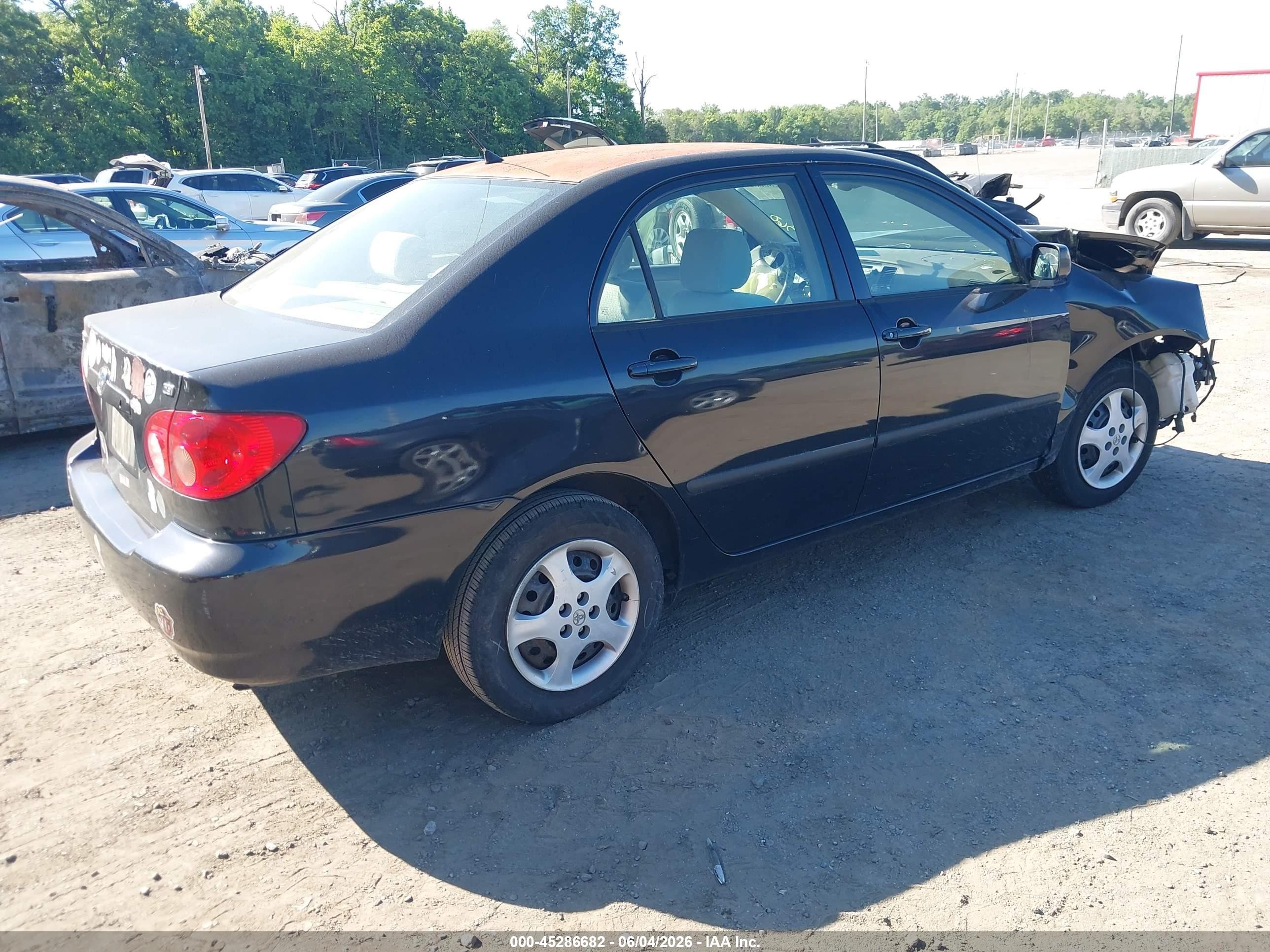 2006 Toyota Corolla Ce Black vin: 2T1BR32EX6C572328