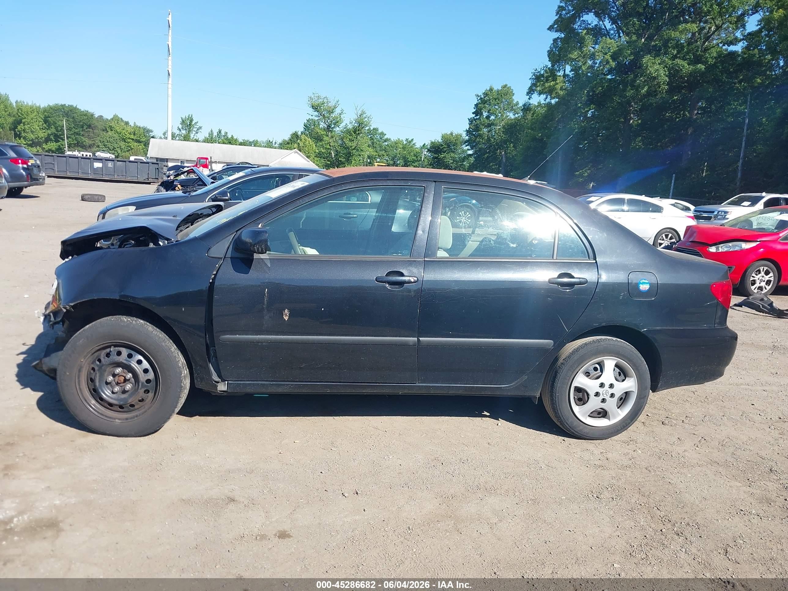 2006 Toyota Corolla Ce Black vin: 2T1BR32EX6C572328