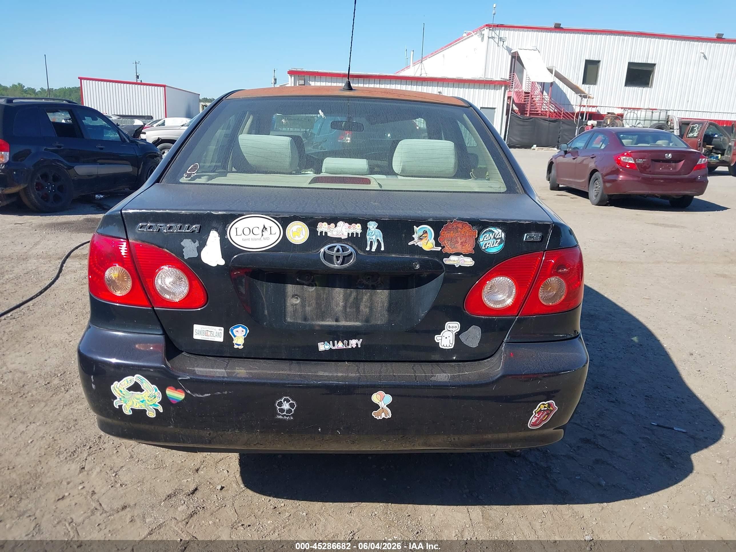 2006 Toyota Corolla Ce Black vin: 2T1BR32EX6C572328