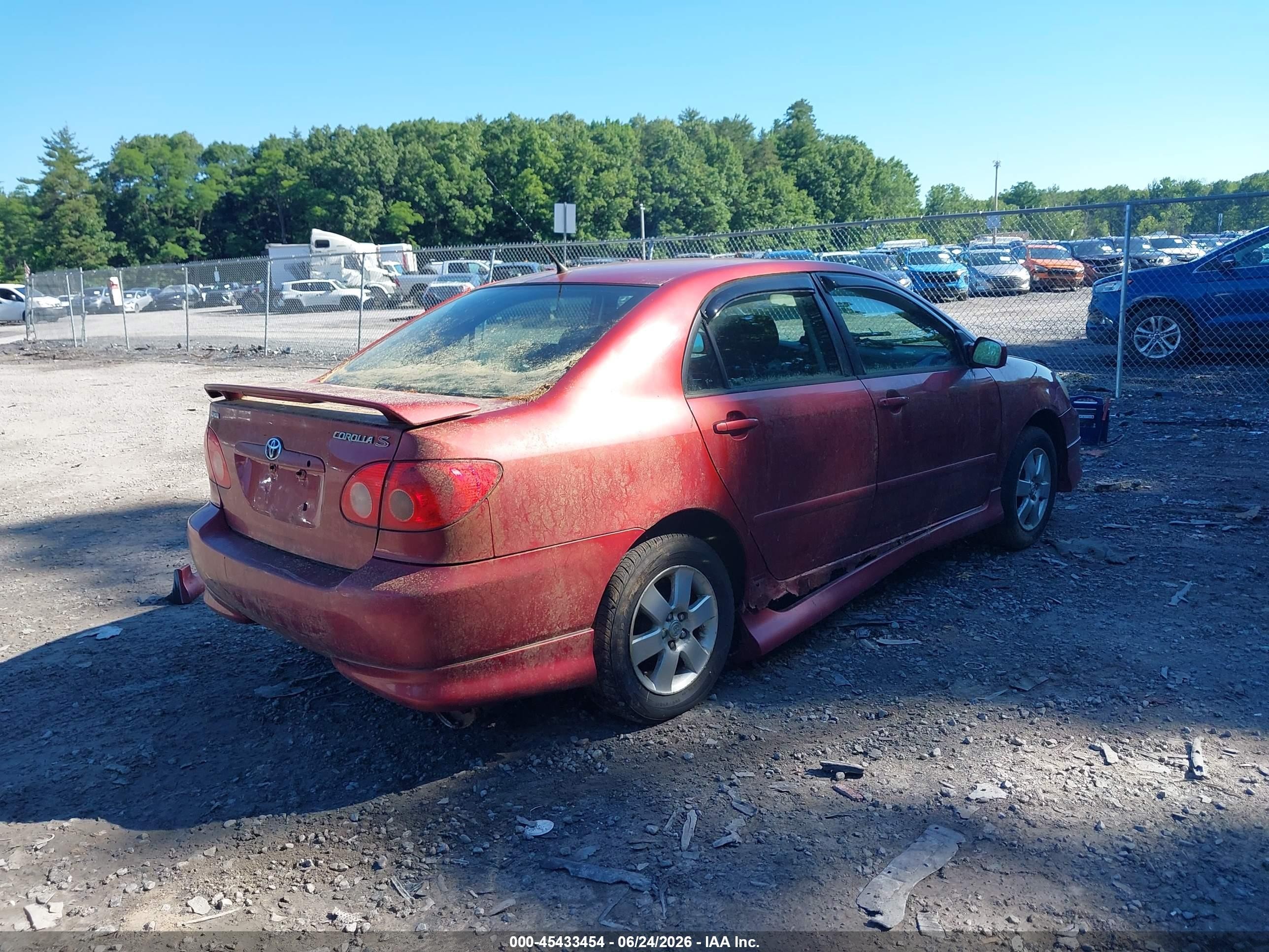 2006 Toyota Corolla S Burgundy vin: 2T1BR32EX6C581241