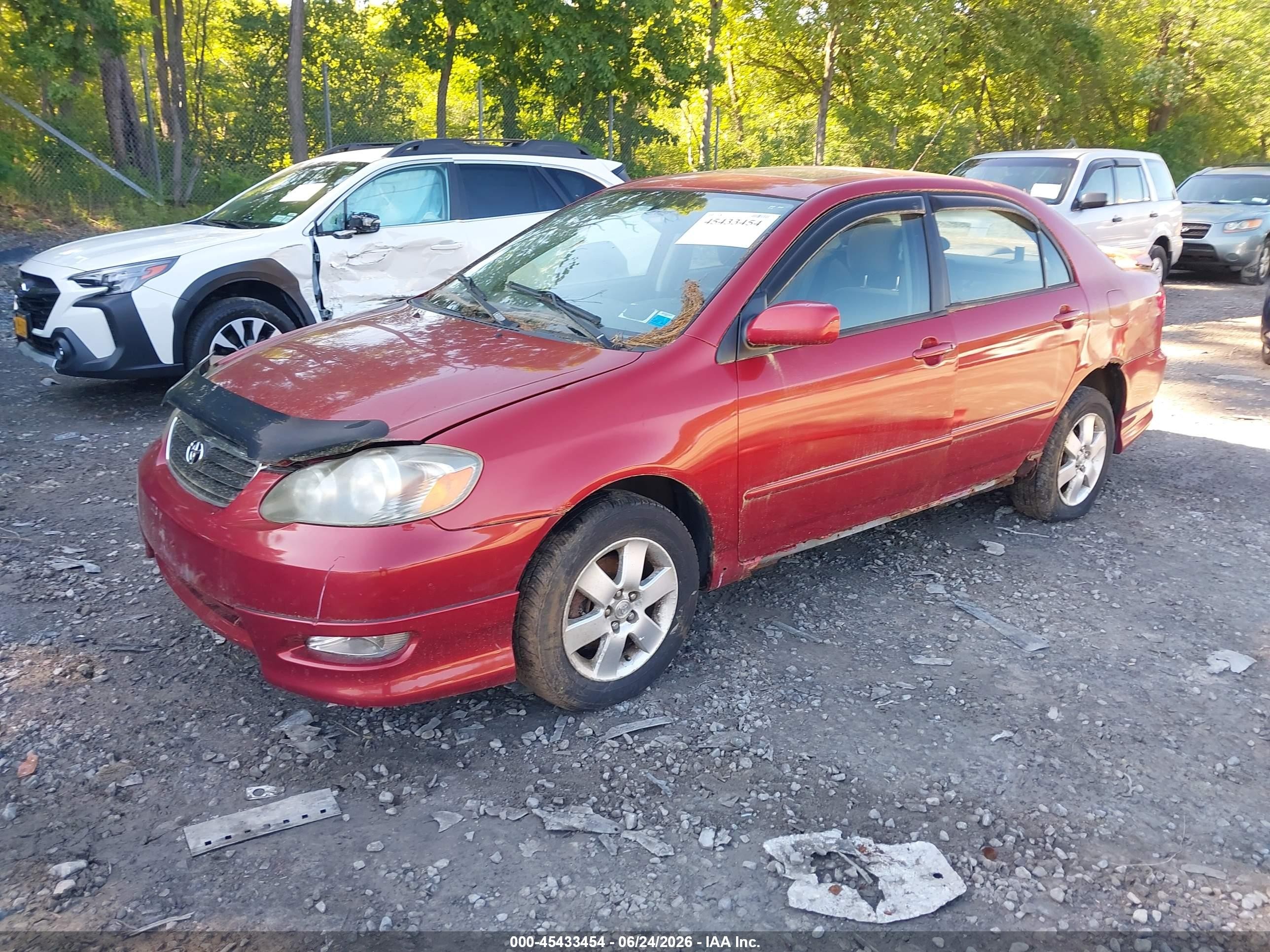2006 Toyota Corolla S Burgundy vin: 2T1BR32EX6C581241