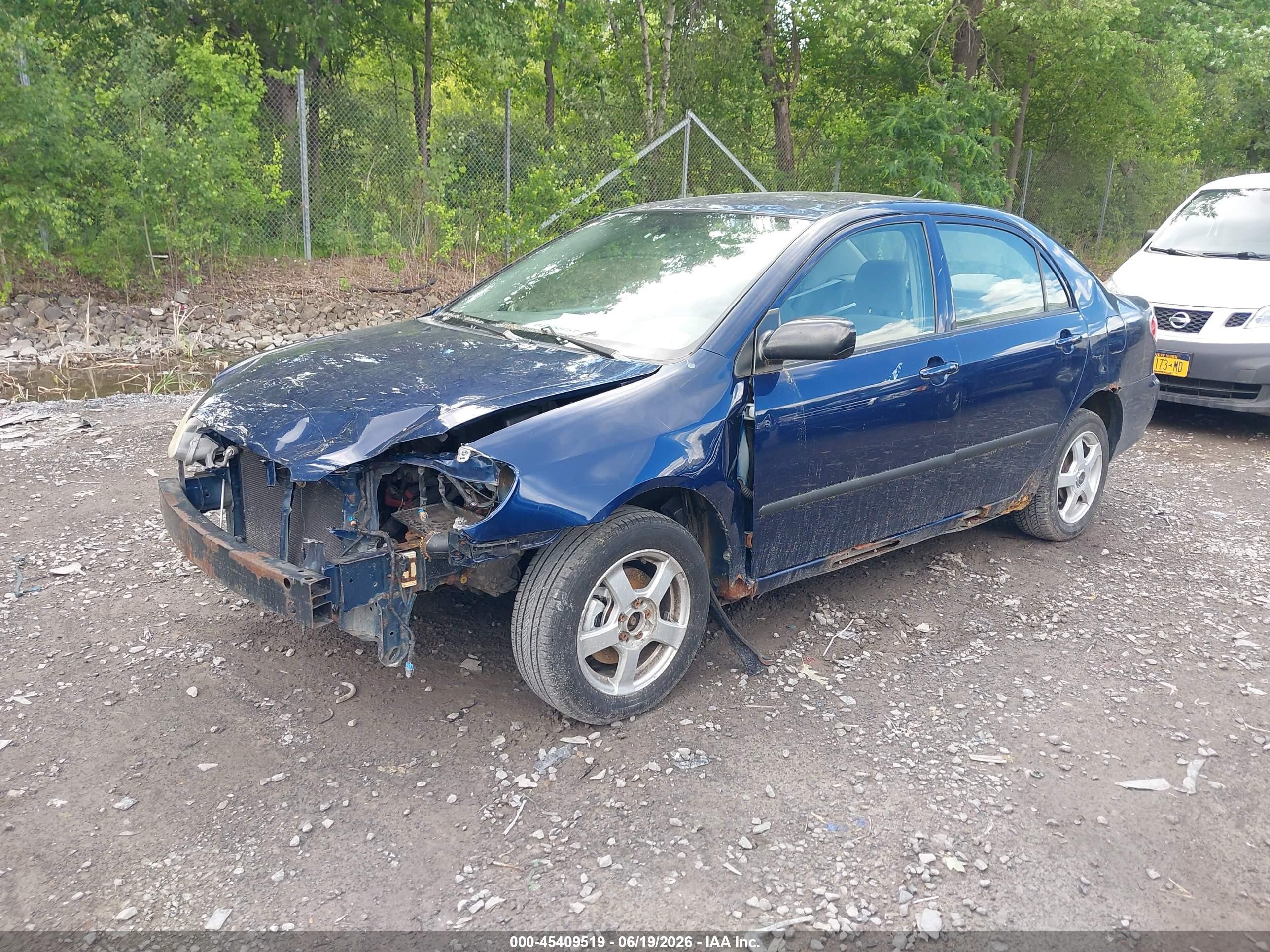 2006 Toyota Corolla Ce Blue vin: 2T1BR32EX6C648811