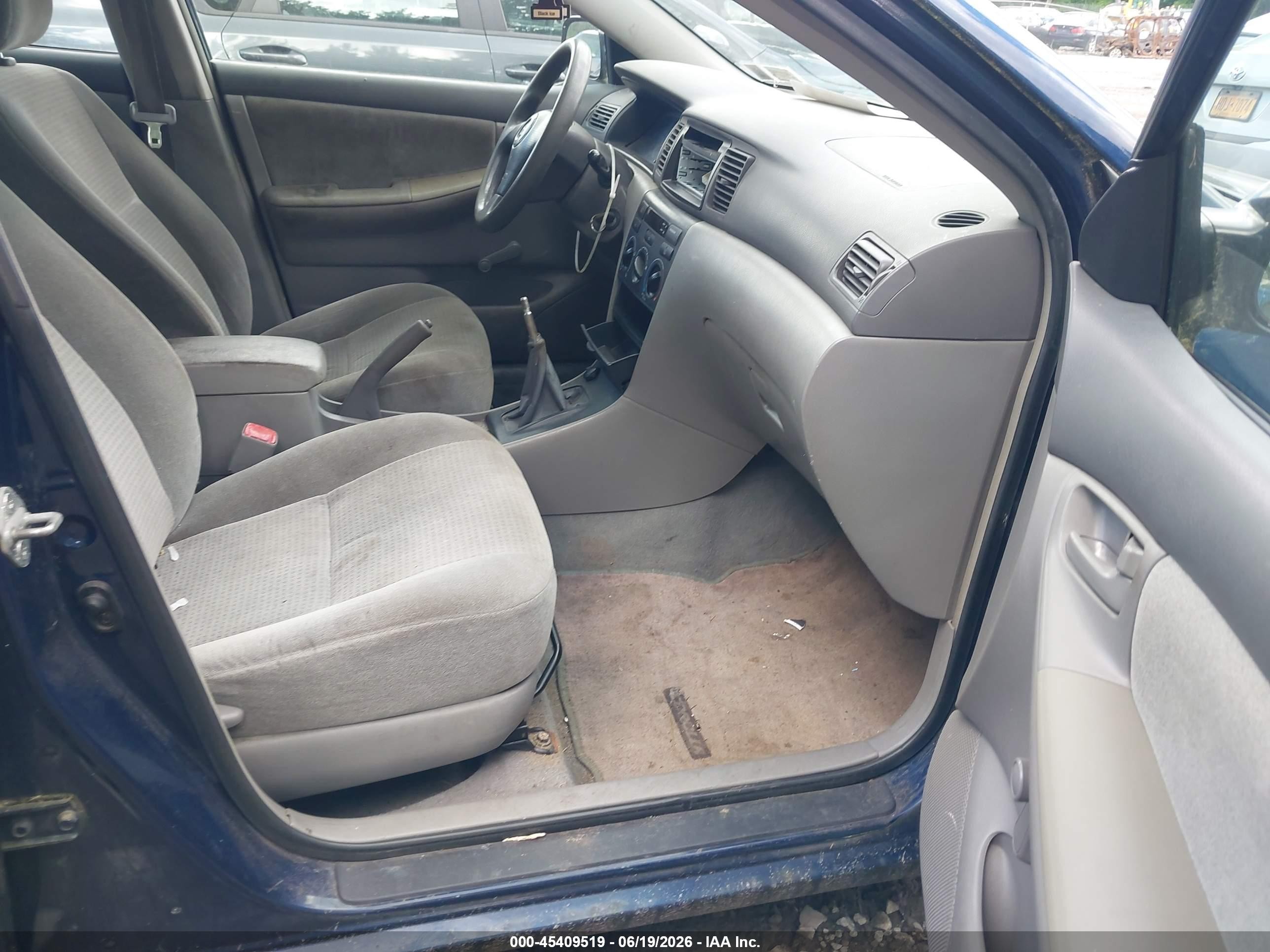 2006 Toyota Corolla Ce Blue vin: 2T1BR32EX6C648811