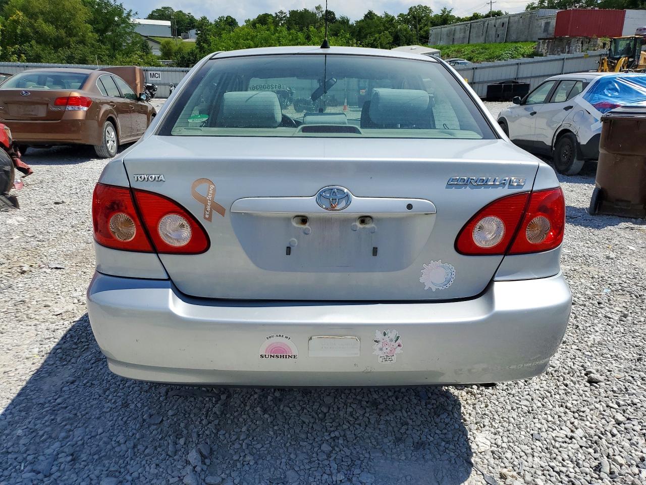 2006 Toyota Corolla Ce Silver vin: 2T1BR32EX6C687737