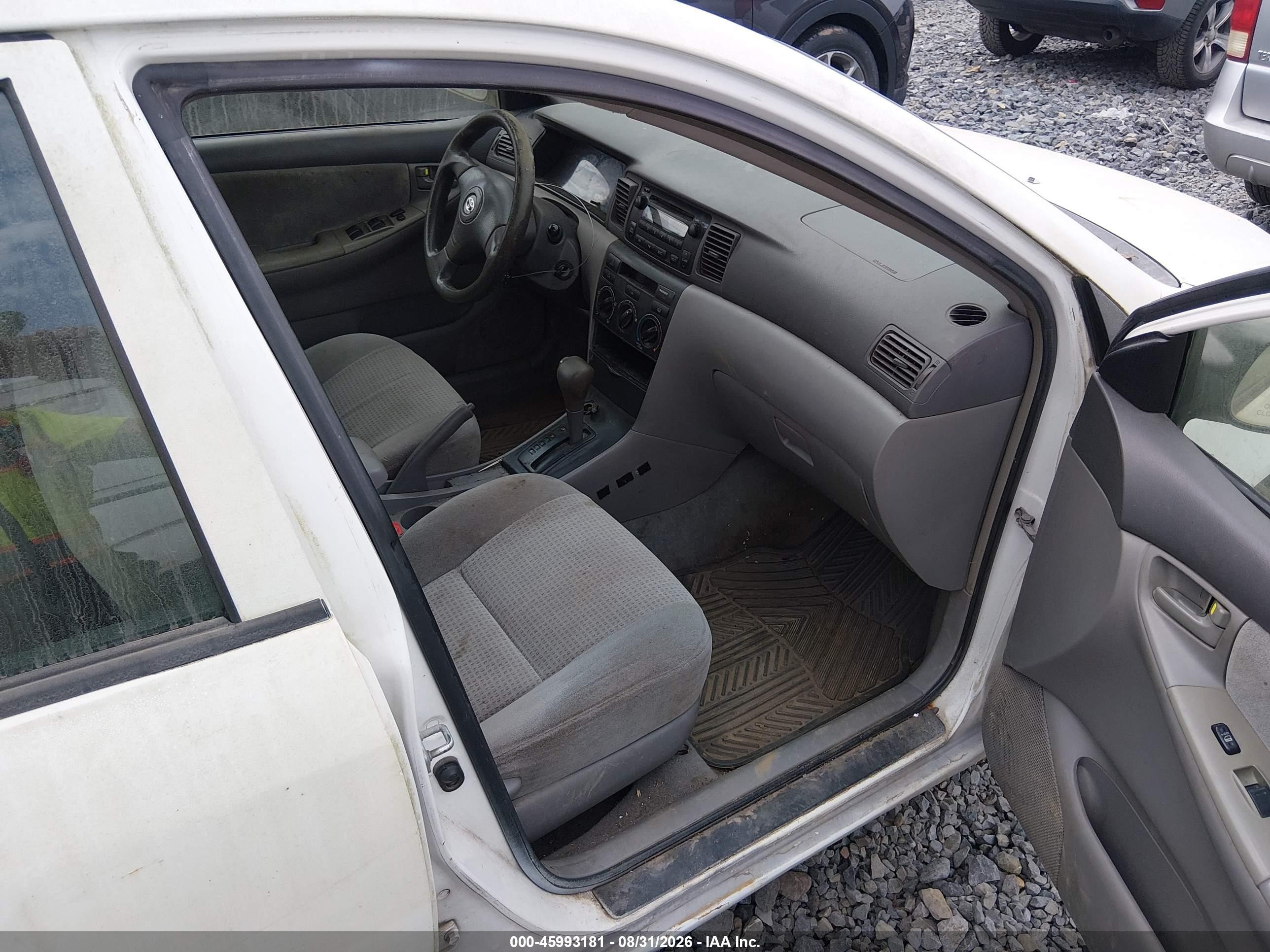 2006 Toyota Corolla Ce White vin: 2T1BR32EX6C696809