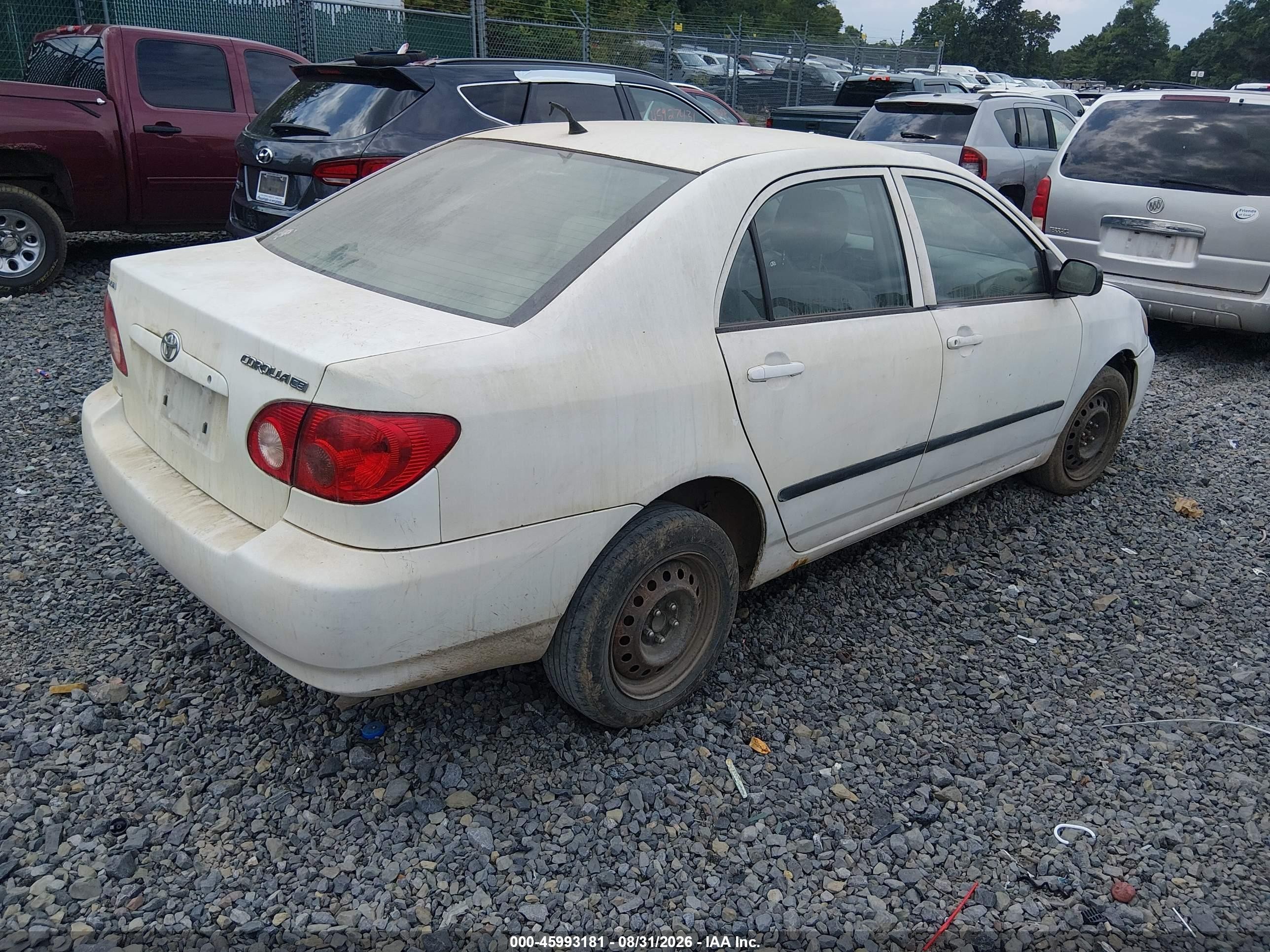 2006 Toyota Corolla Ce White vin: 2T1BR32EX6C696809