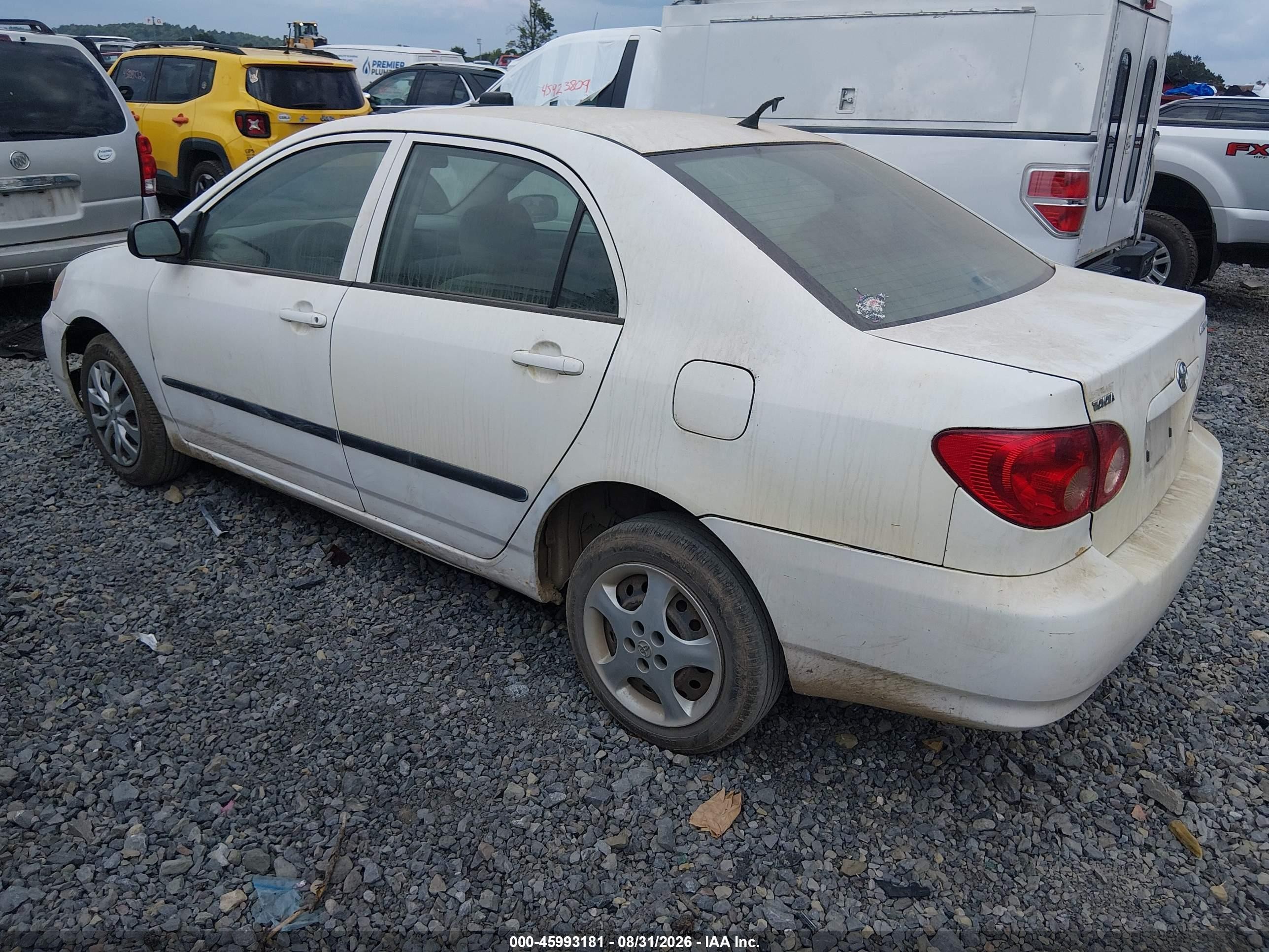 2006 Toyota Corolla Ce White vin: 2T1BR32EX6C696809