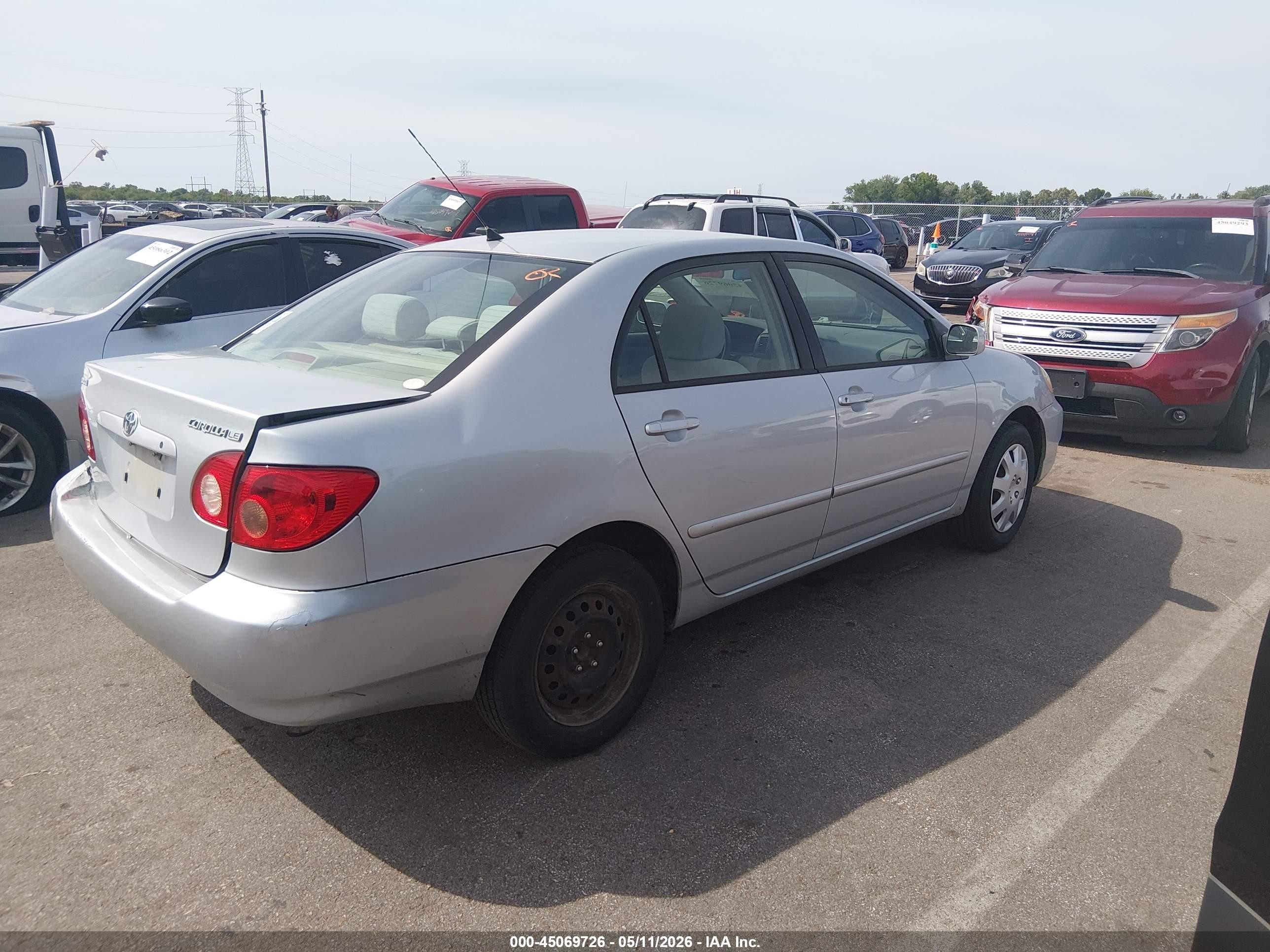 2007 Toyota Corolla Le Silver vin: 2T1BR32EX7C749381