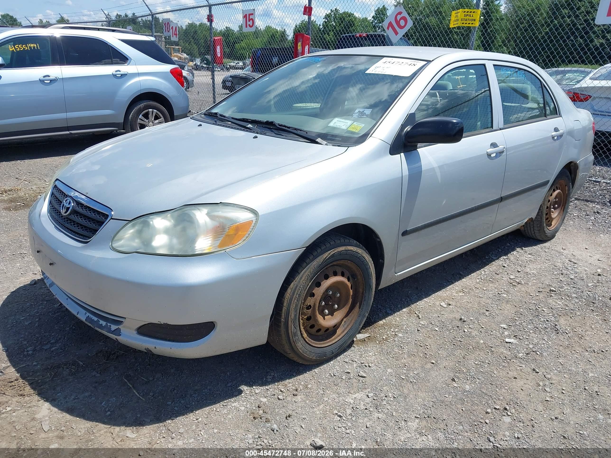 2007 Toyota Corolla Ce Silver vin: 2T1BR32EX7C790156