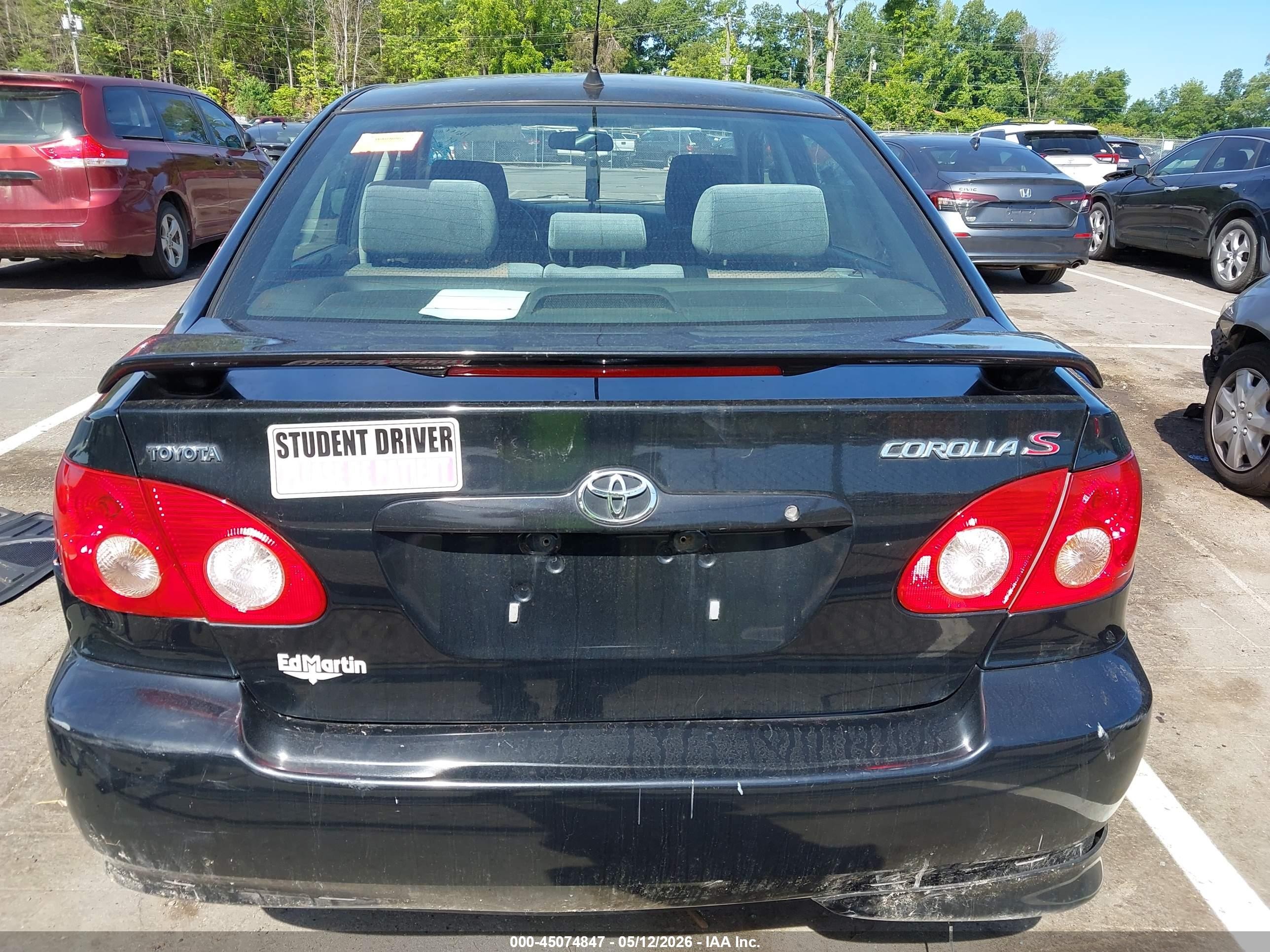 2007 Toyota Corolla S Black vin: 2T1BR32EX7C803987