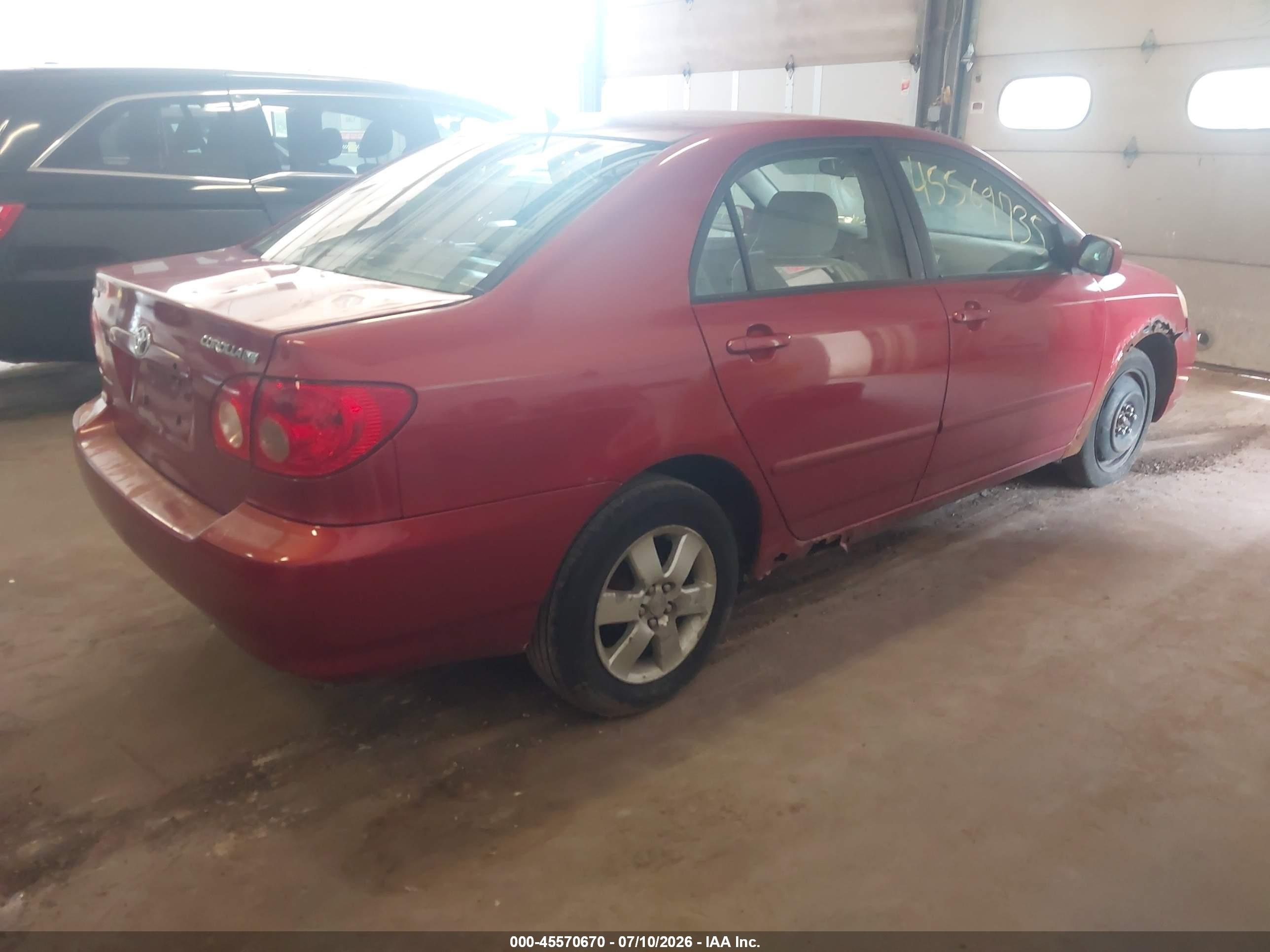 2007 Toyota Corolla Le Red vin: 2T1BR32EX7C836293