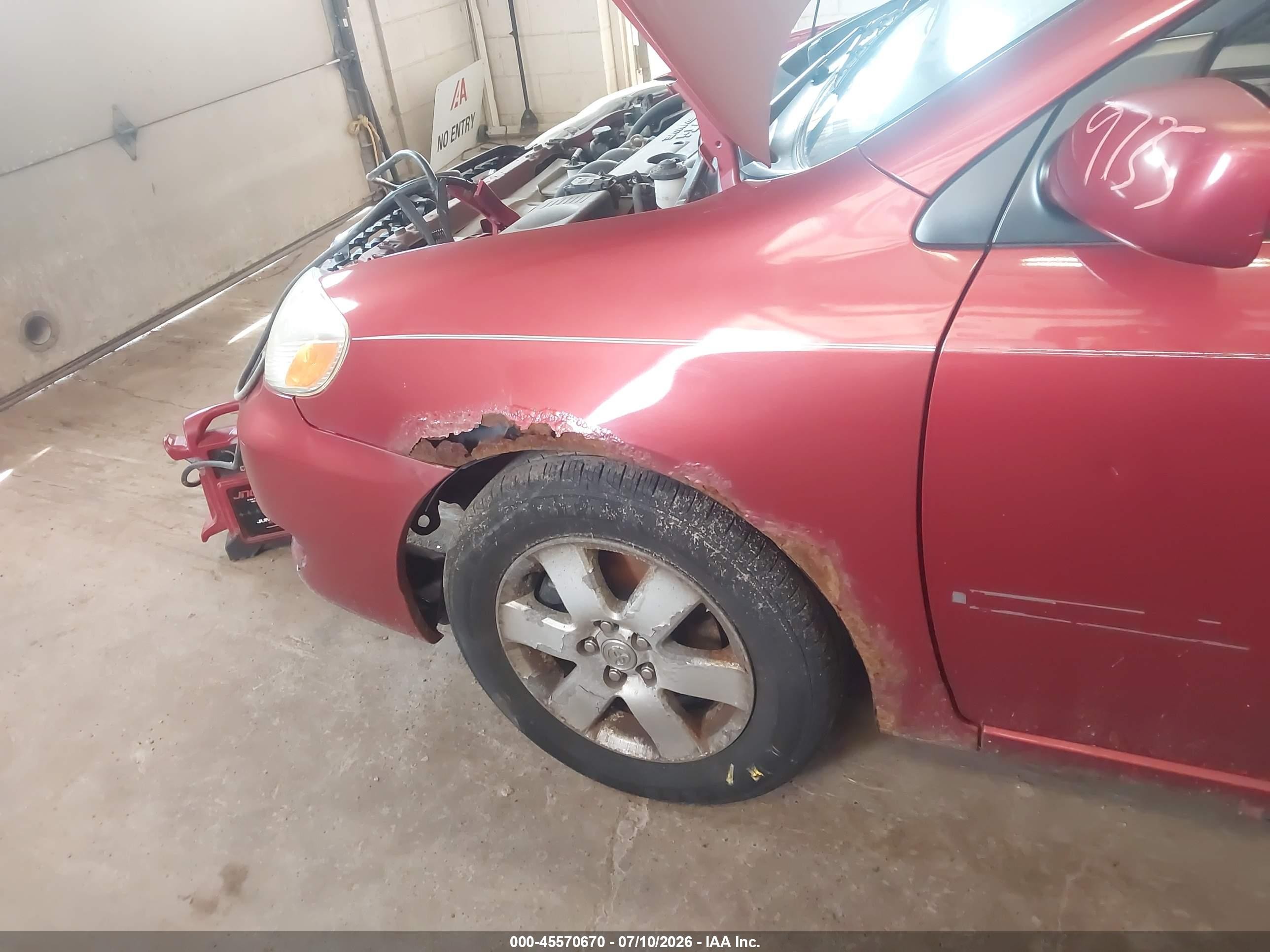 2007 Toyota Corolla Le Red vin: 2T1BR32EX7C836293