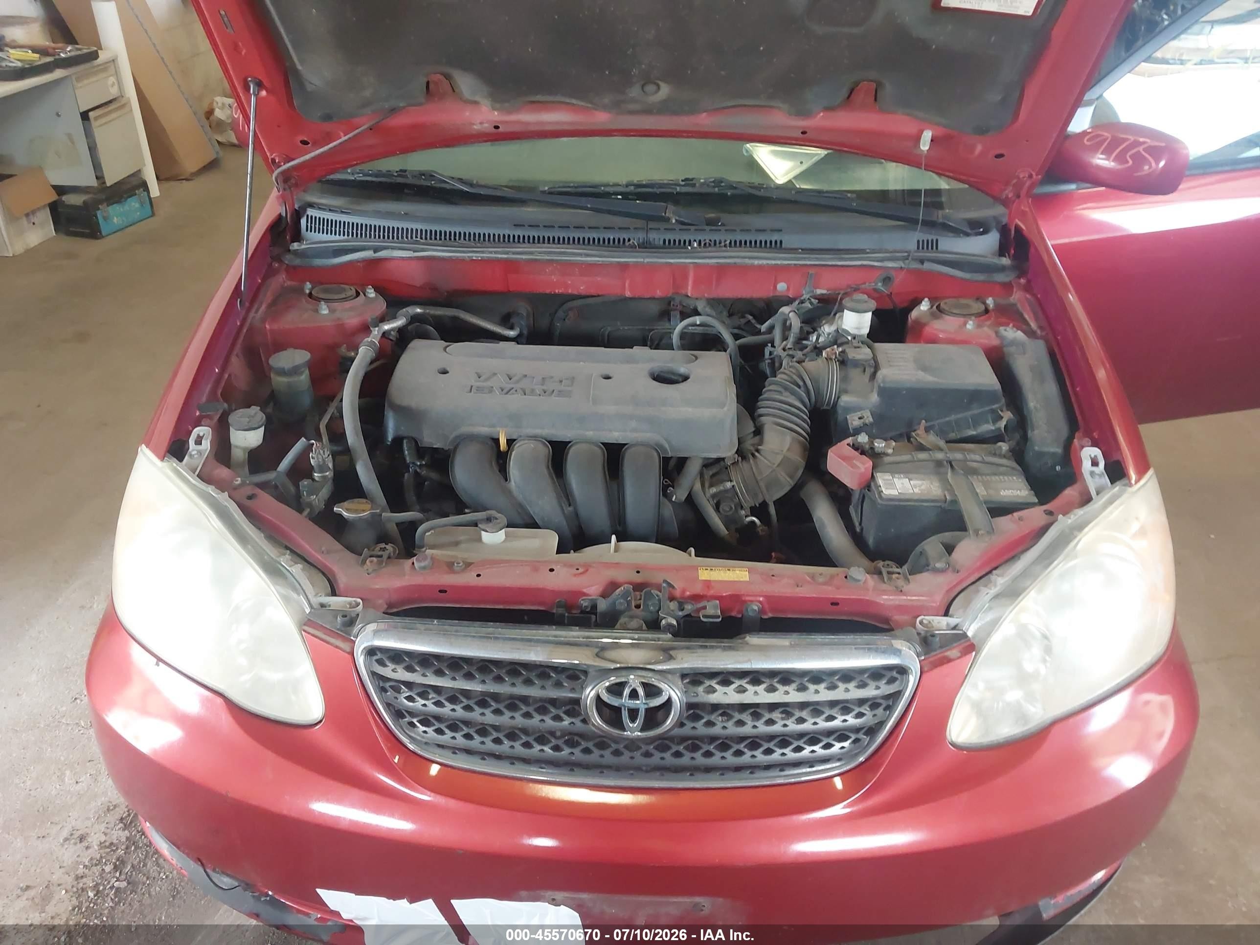 2007 Toyota Corolla Le Red vin: 2T1BR32EX7C836293
