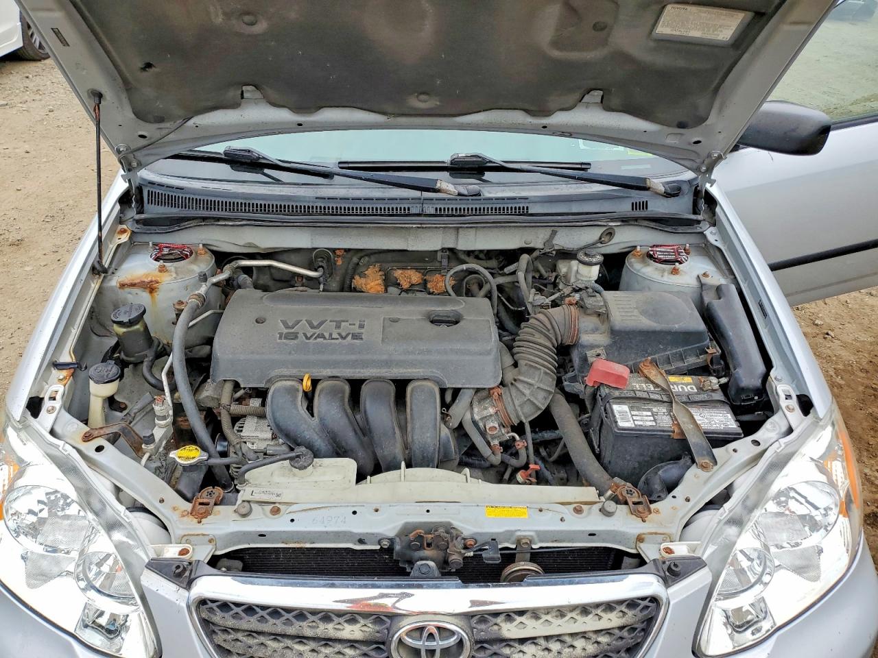 2008 Toyota Corolla Ce Silver vin: 2T1BR32EX8C904044
