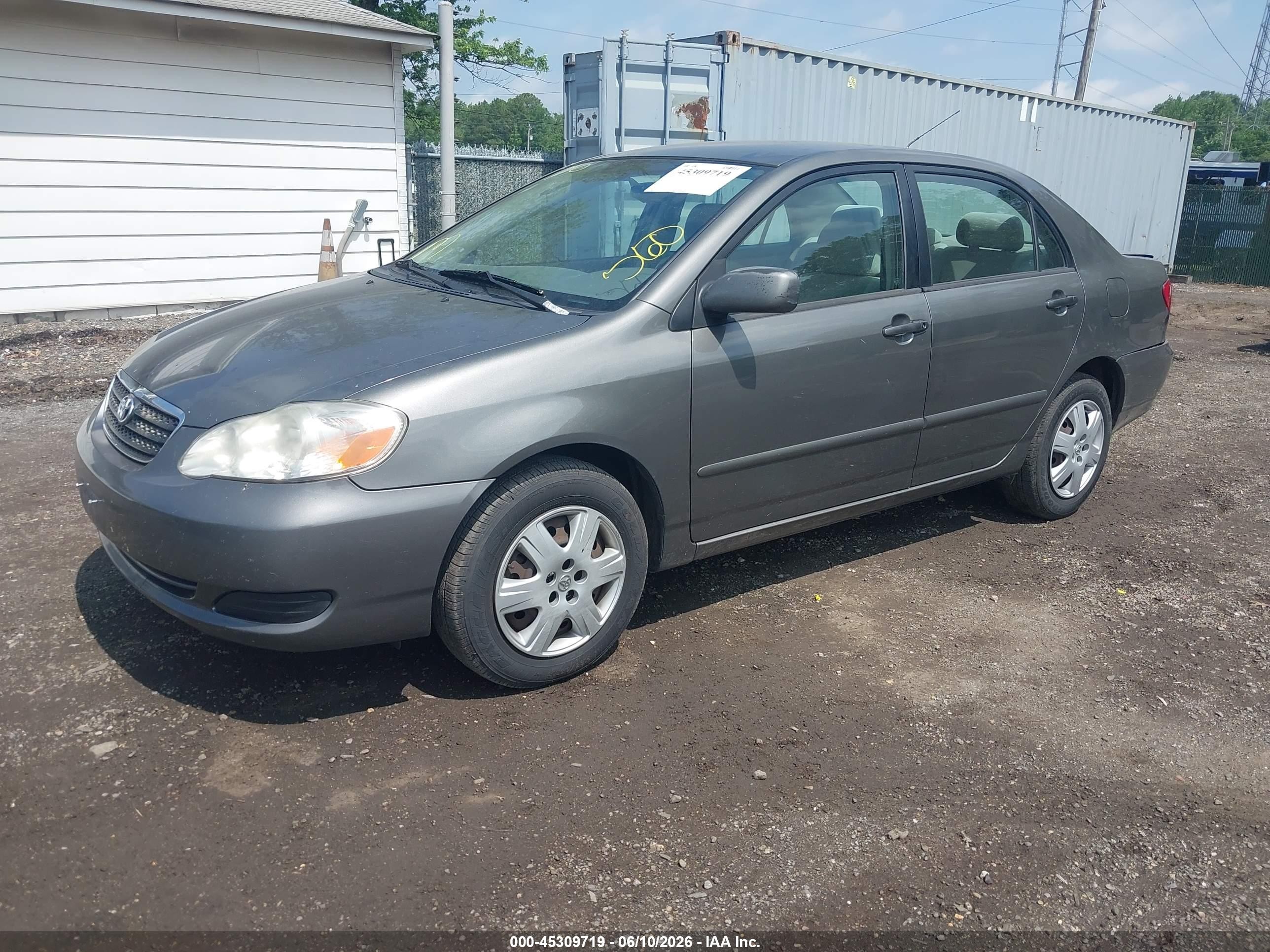 2008 Toyota Corolla Le Gray vin: 2T1BR32EX8C919062
