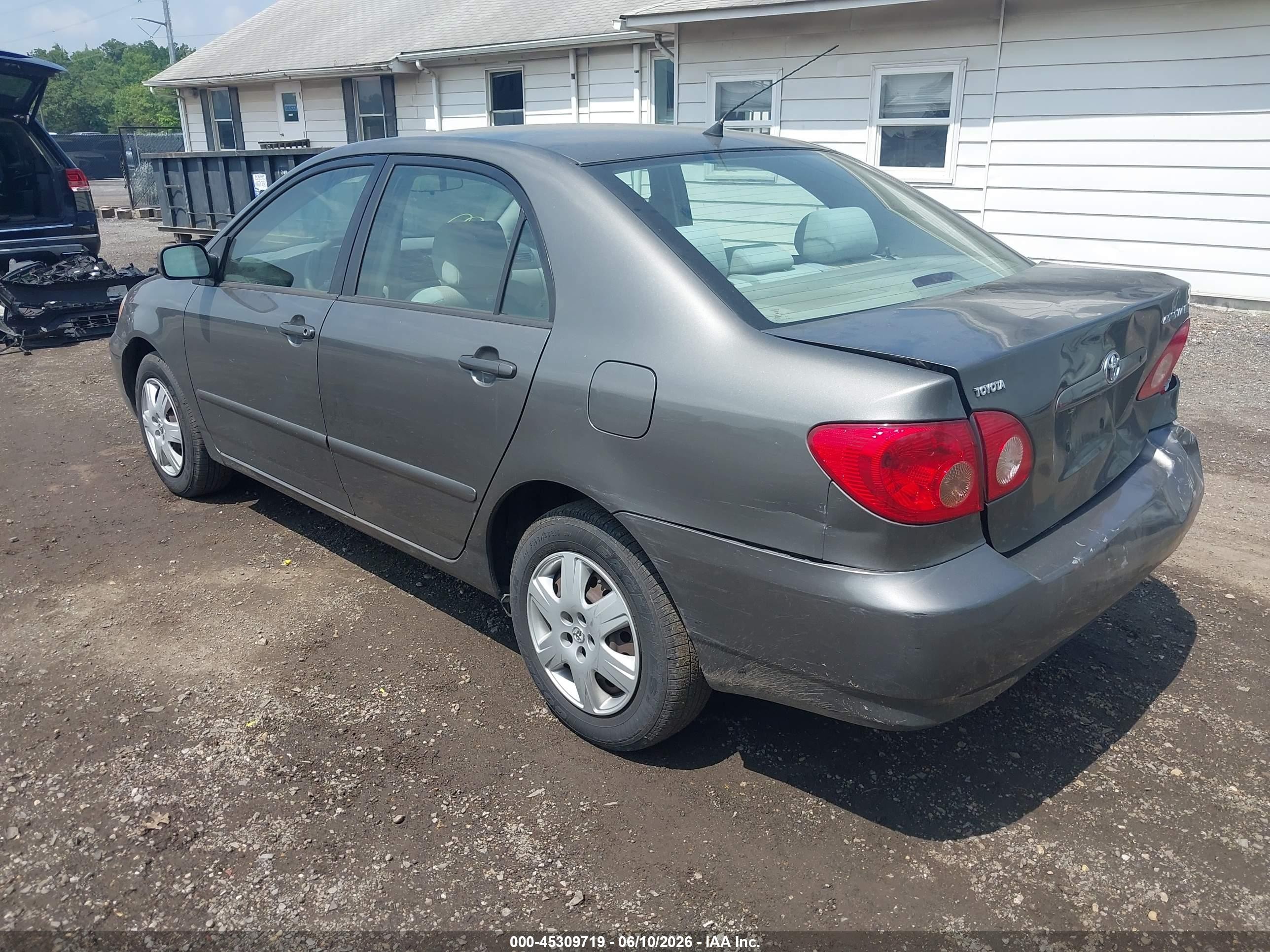 2008 Toyota Corolla Le Gray vin: 2T1BR32EX8C919062