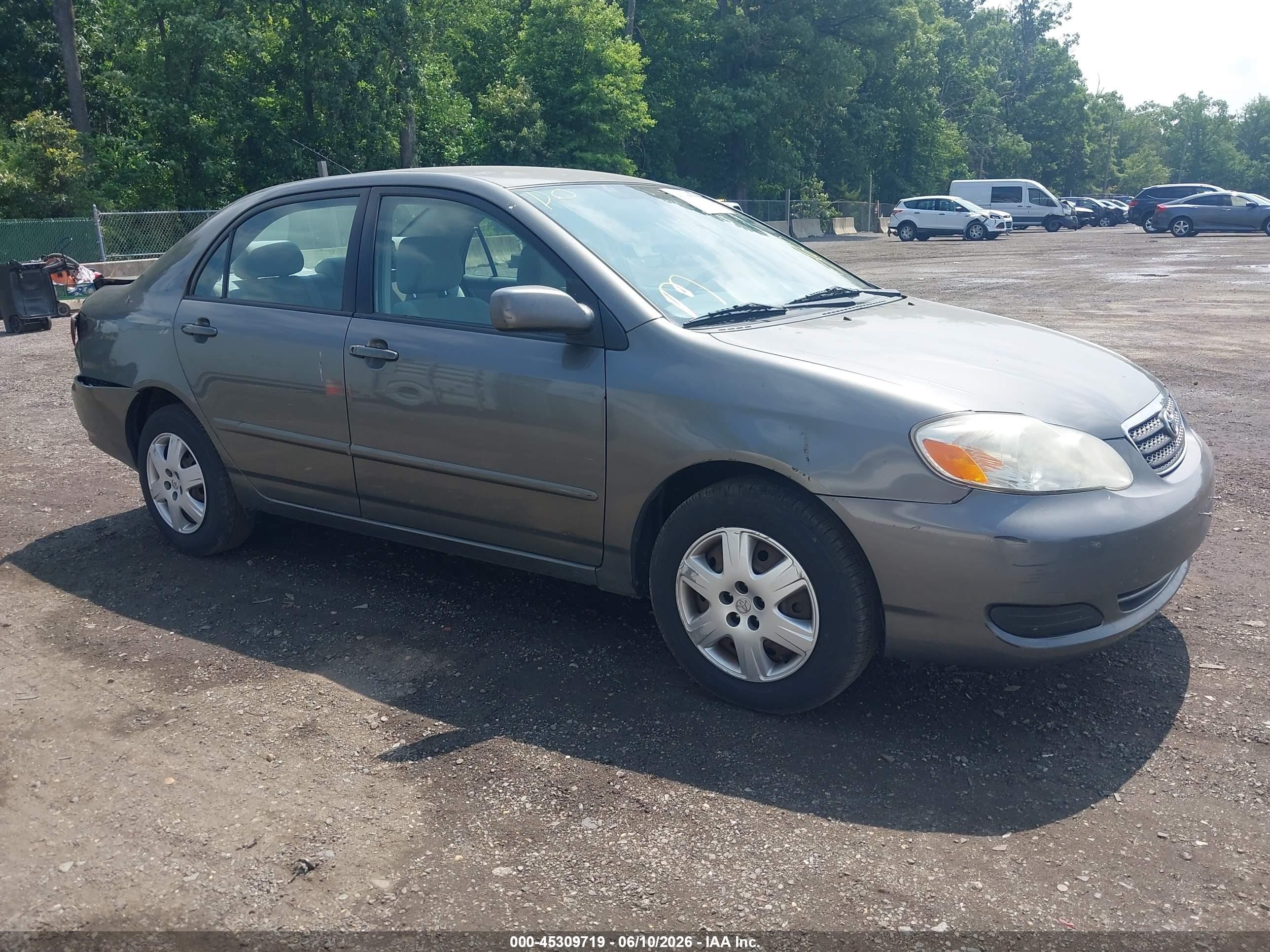 2008 Toyota Corolla Le Gray vin: 2T1BR32EX8C919062