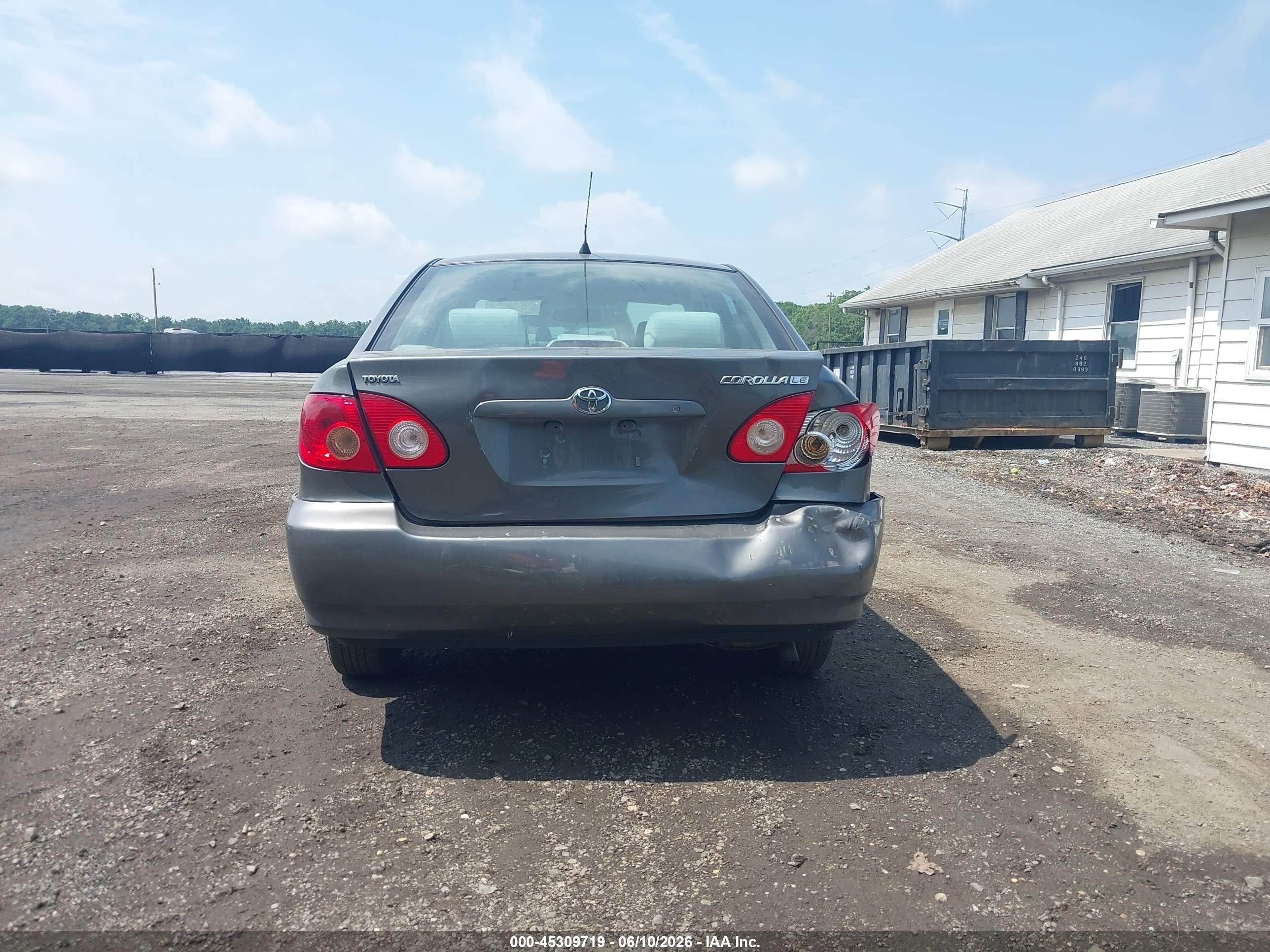 2008 Toyota Corolla Le Gray vin: 2T1BR32EX8C919062