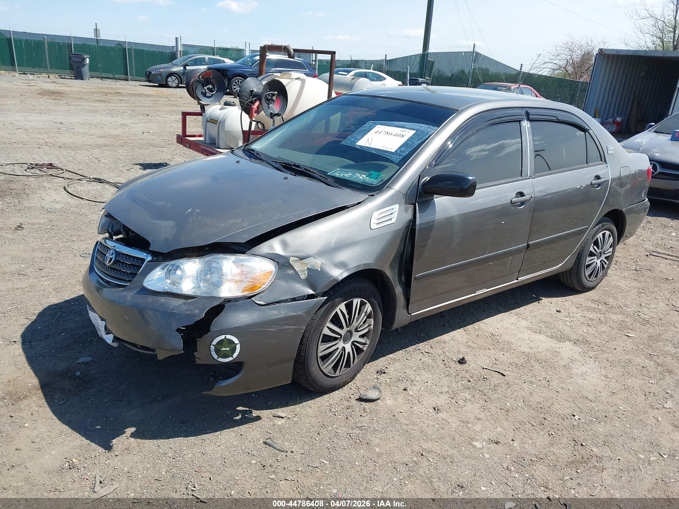 2008 Toyota Corolla Ce Gray vin: 2T1BR32EX8C923676