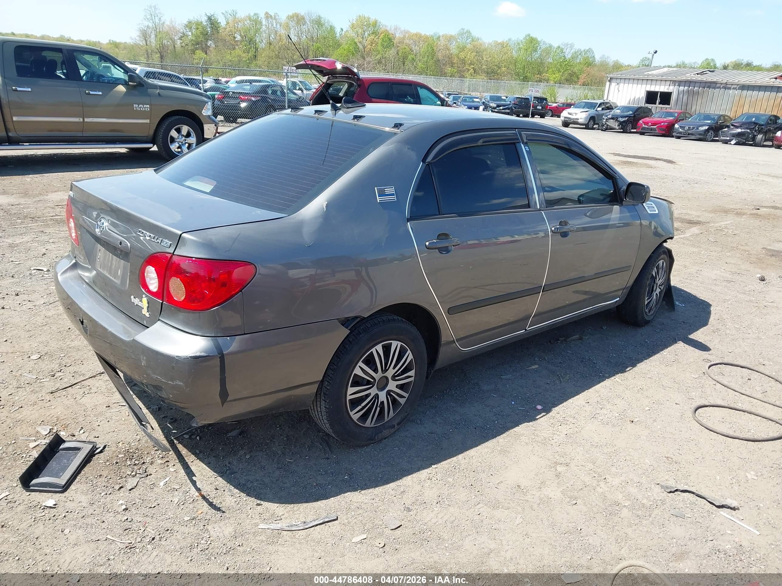 2008 Toyota Corolla Ce Gray vin: 2T1BR32EX8C923676