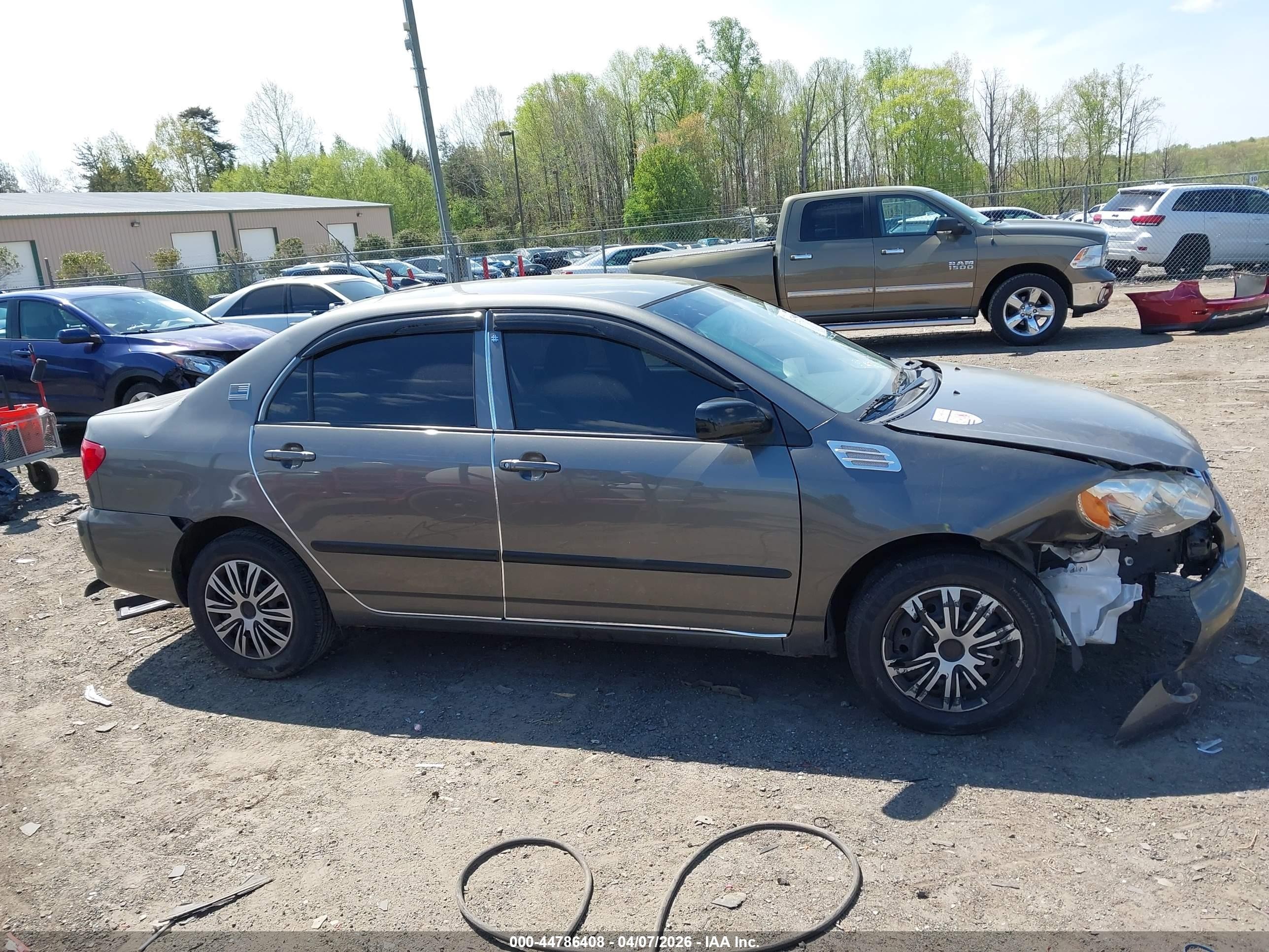 2008 Toyota Corolla Ce Gray vin: 2T1BR32EX8C923676