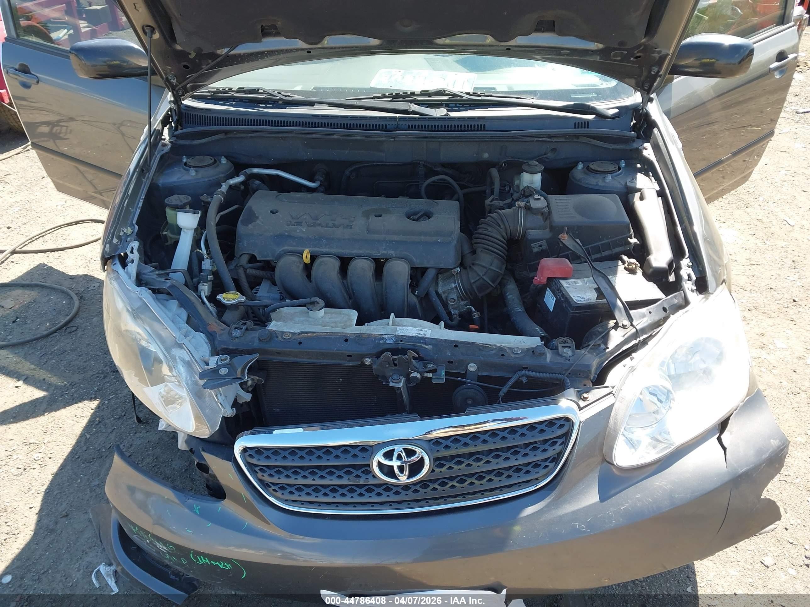 2008 Toyota Corolla Ce Gray vin: 2T1BR32EX8C923676