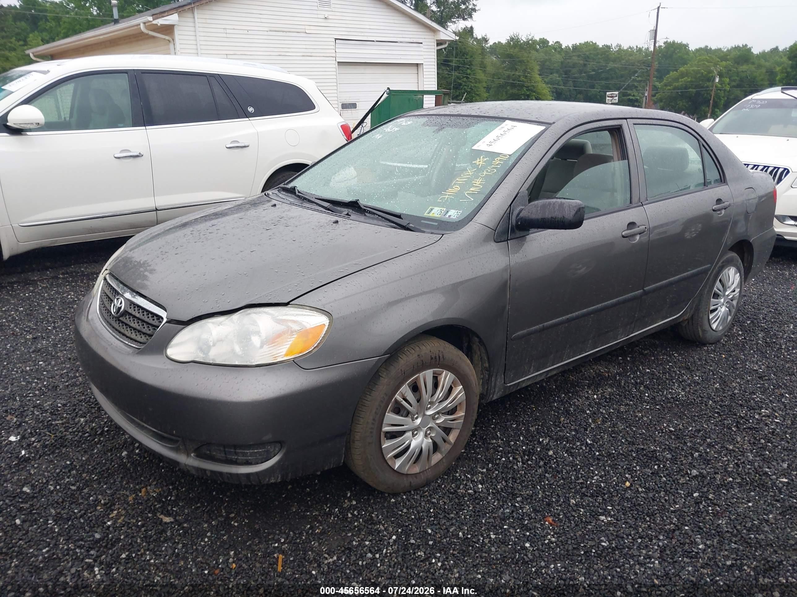 2008 Toyota Corolla Ce Gray vin: 2T1BR32EX8C939490