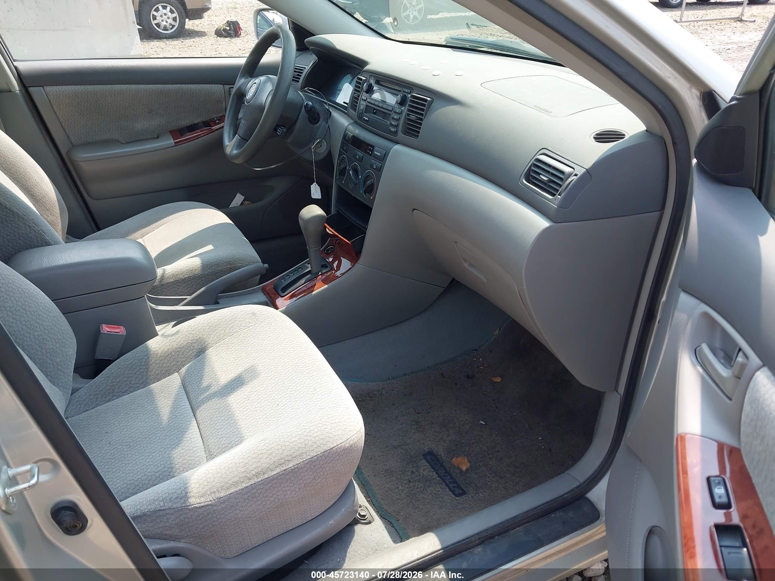2003 Toyota Corolla Le Gray vin: 2T1BR38E03C140897