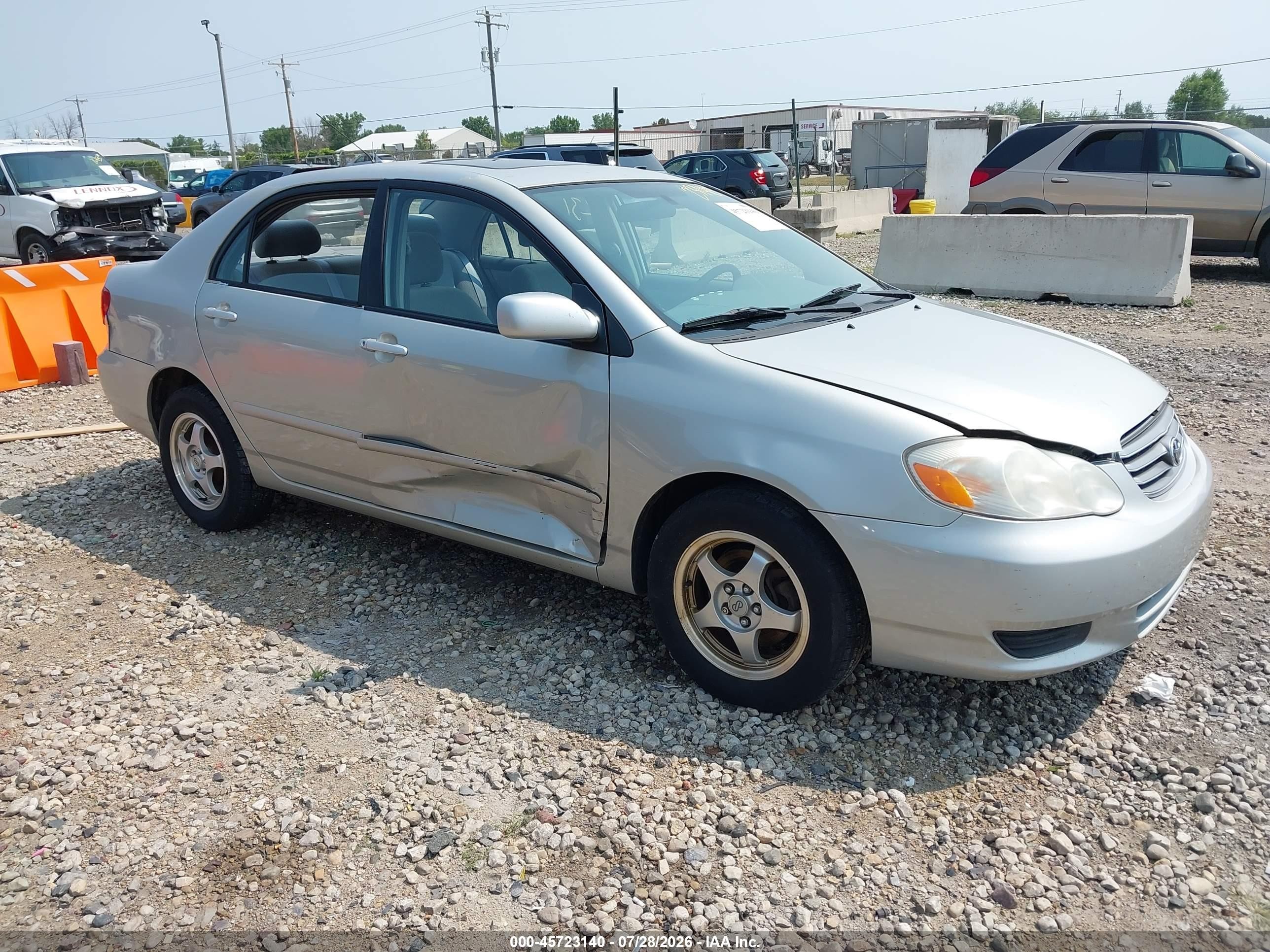 2003 Toyota Corolla Le Gray vin: 2T1BR38E03C140897