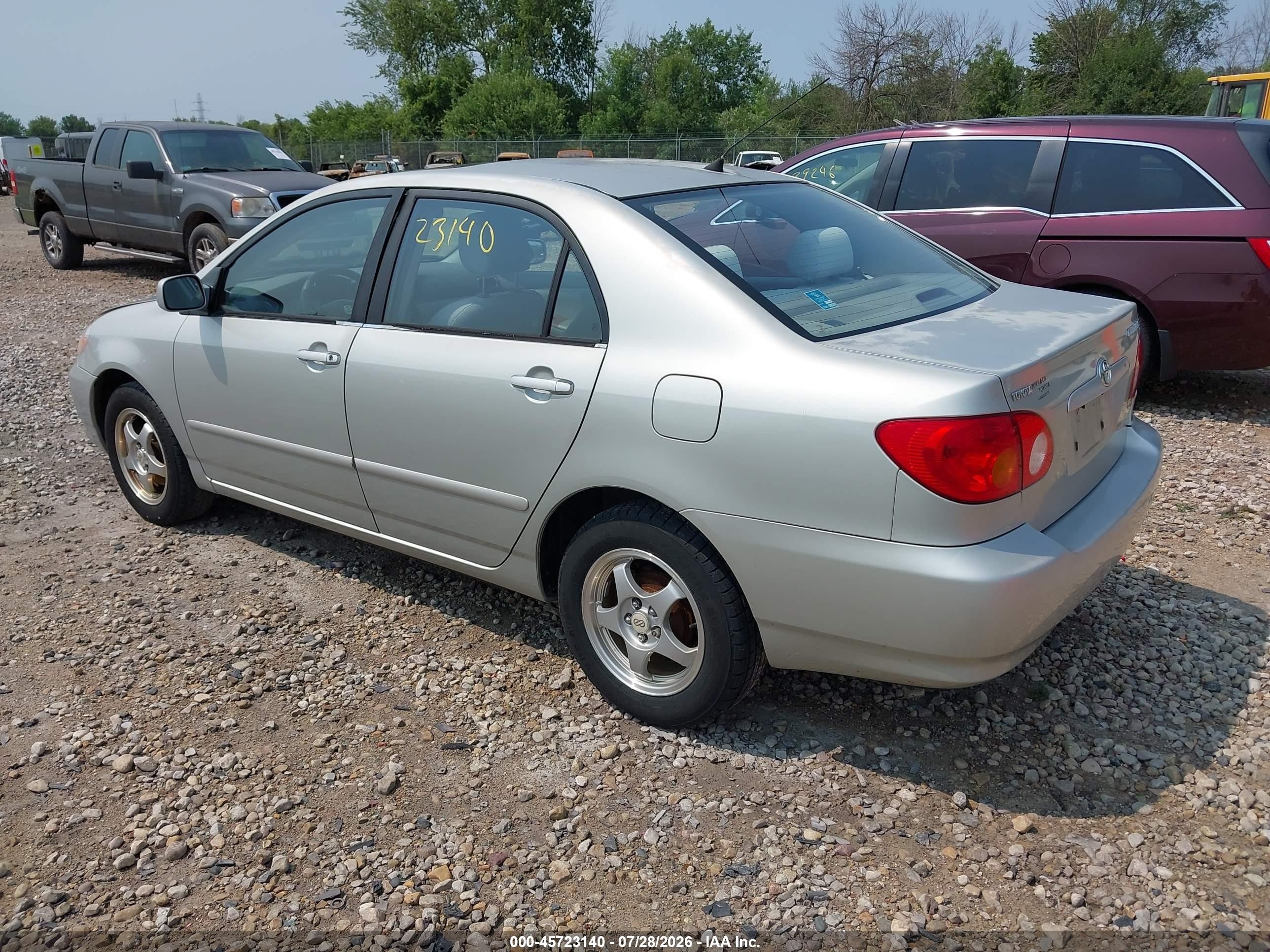 2003 Toyota Corolla Le Gray vin: 2T1BR38E03C140897