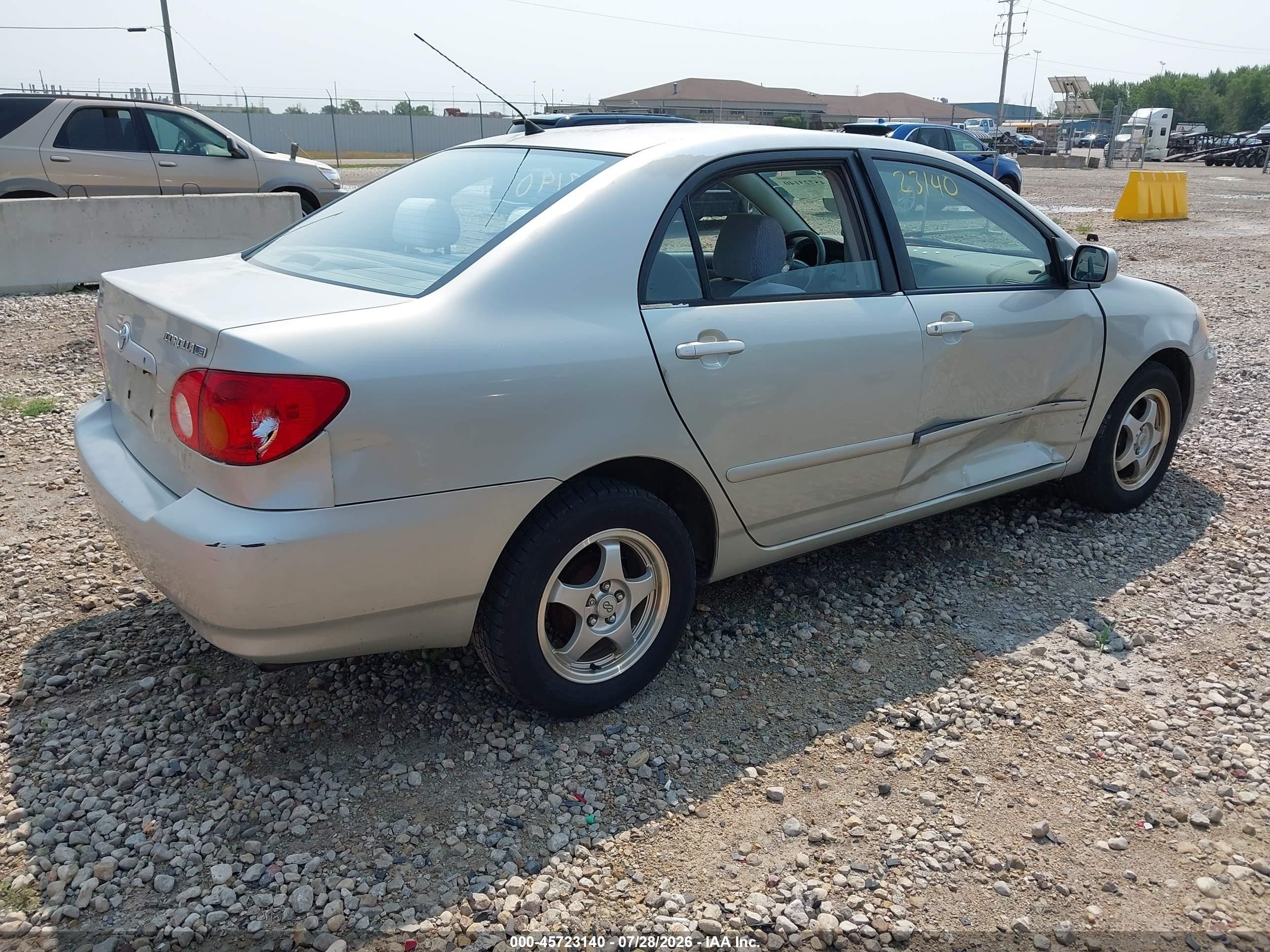 2003 Toyota Corolla Le Gray vin: 2T1BR38E03C140897