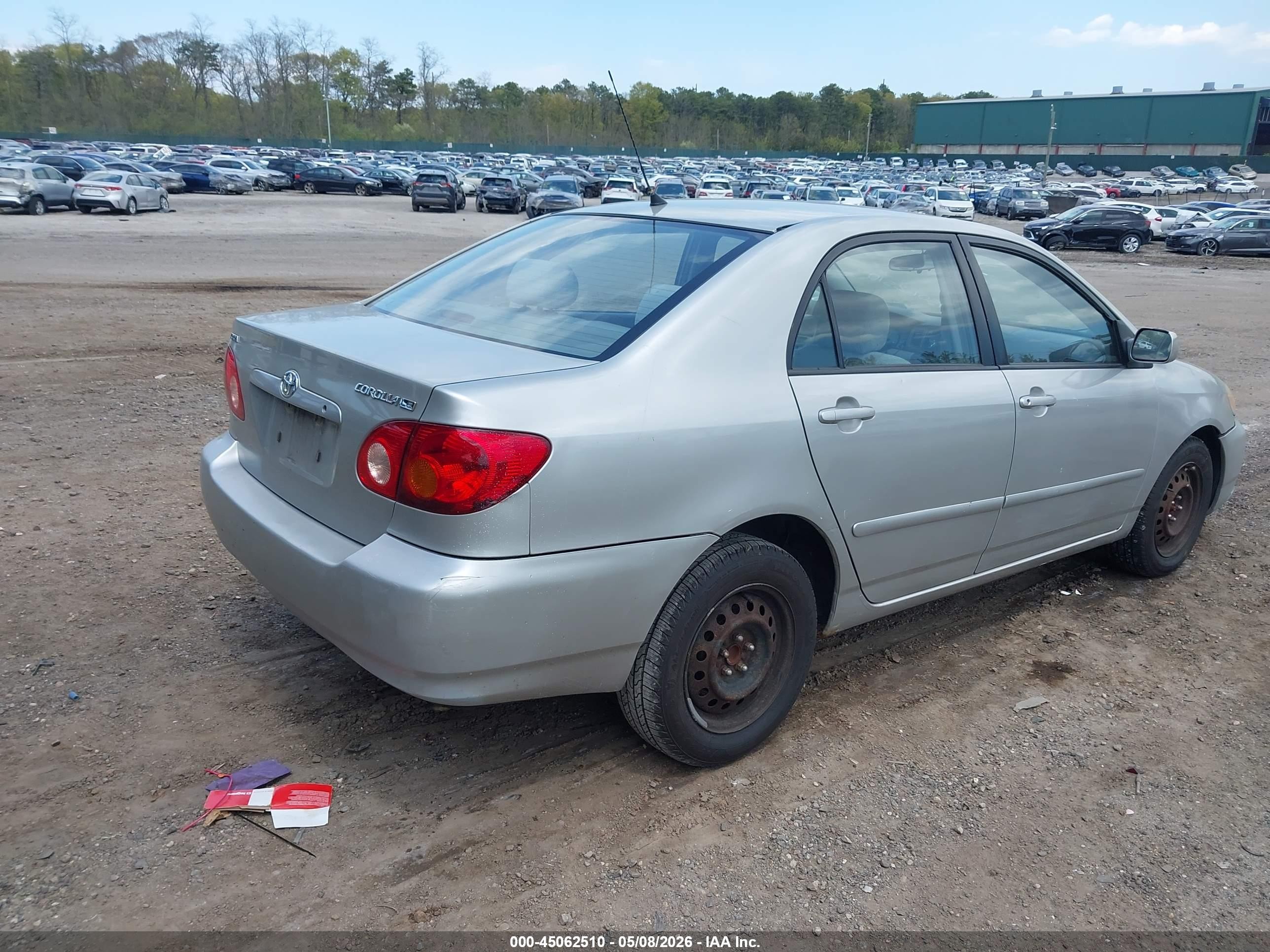 2004 Toyota Corolla Le Silver vin: 2T1BR38E04C193147