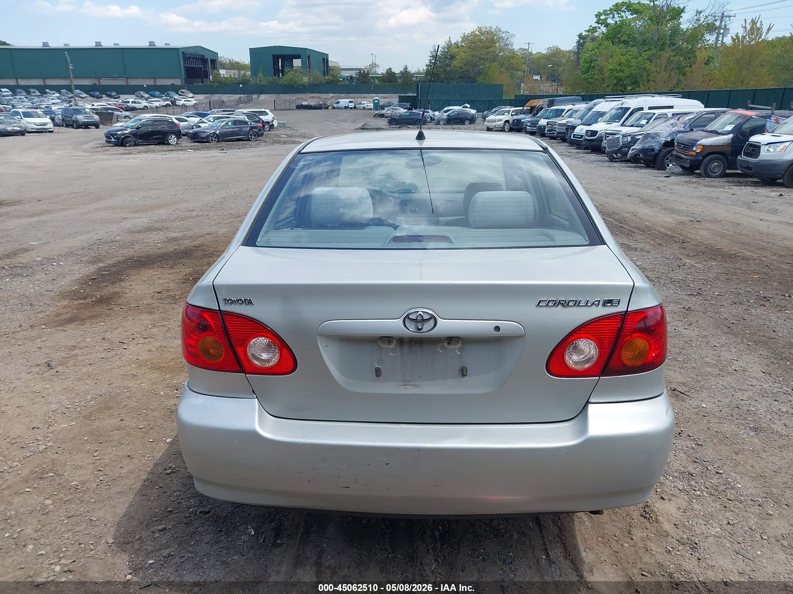 2004 Toyota Corolla Le Silver vin: 2T1BR38E04C193147