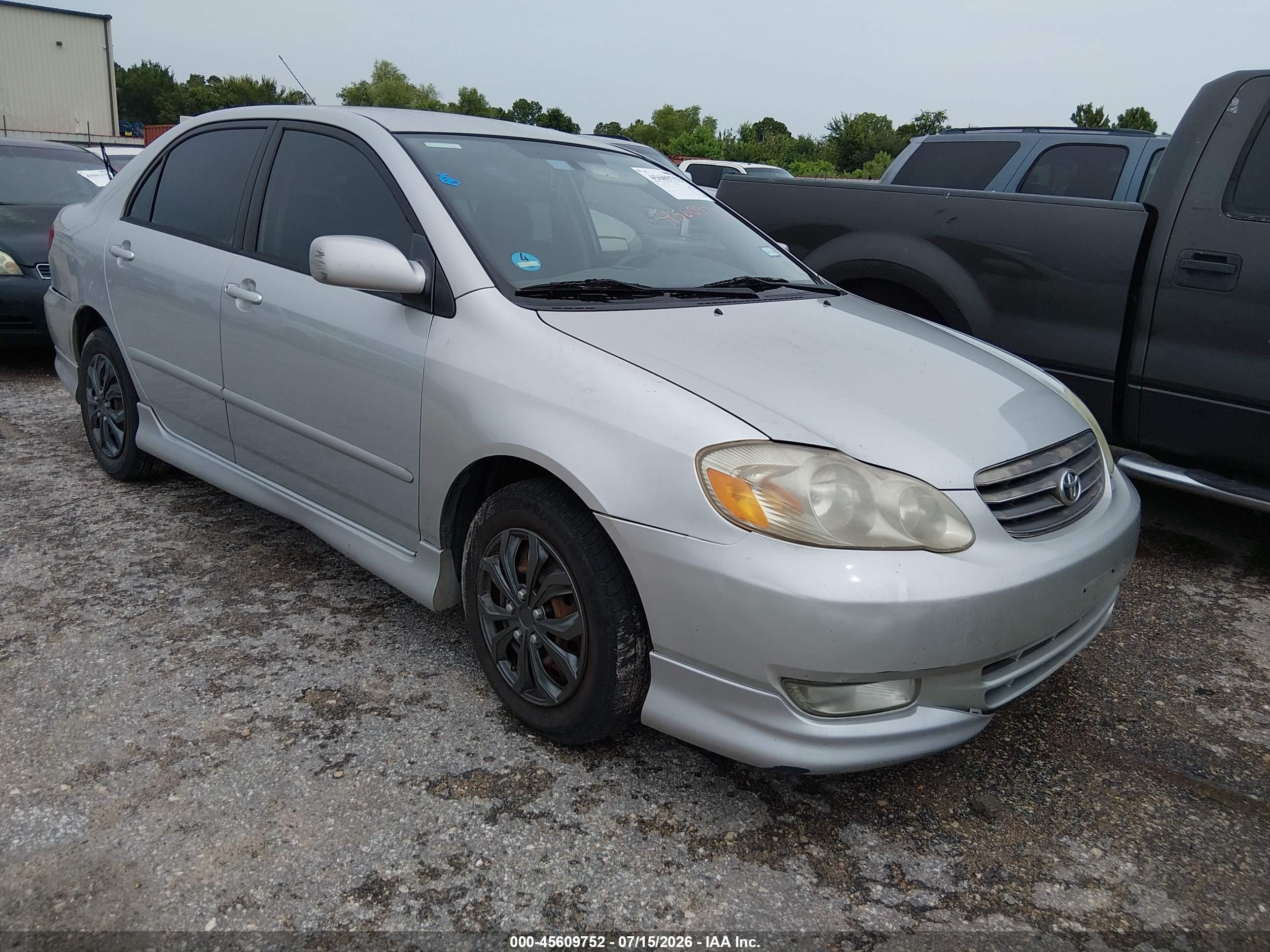2004 Toyota Corolla S Серебряный vin: 2T1BR38E04C282457