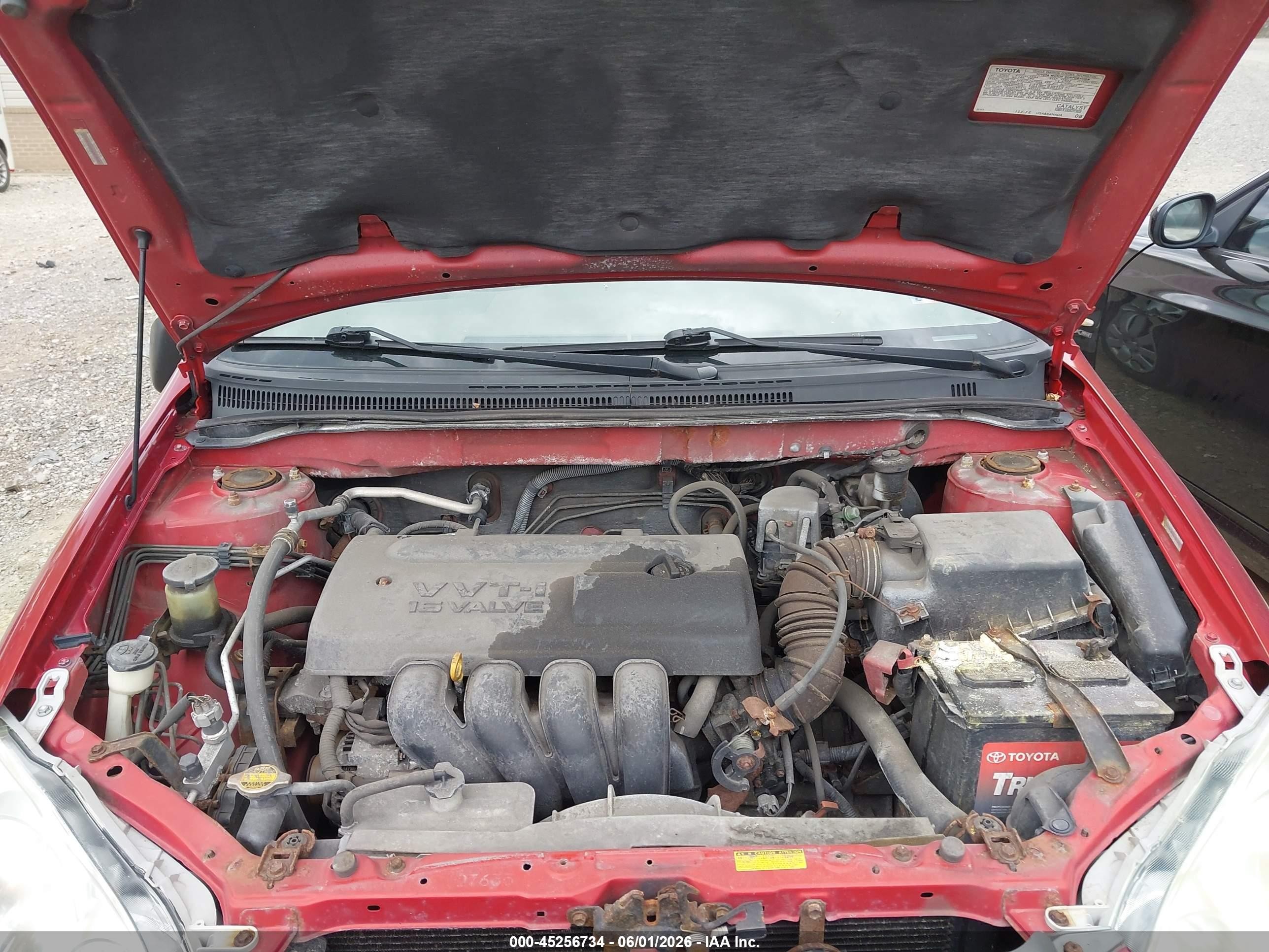 2004 Toyota Corolla Le Red vin: 2T1BR38E34C301678