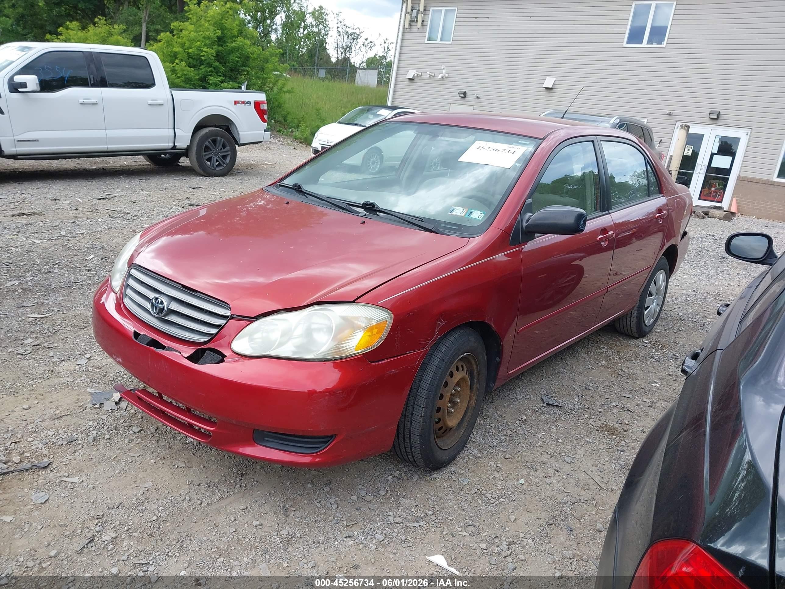 2004 Toyota Corolla Le Red vin: 2T1BR38E34C301678