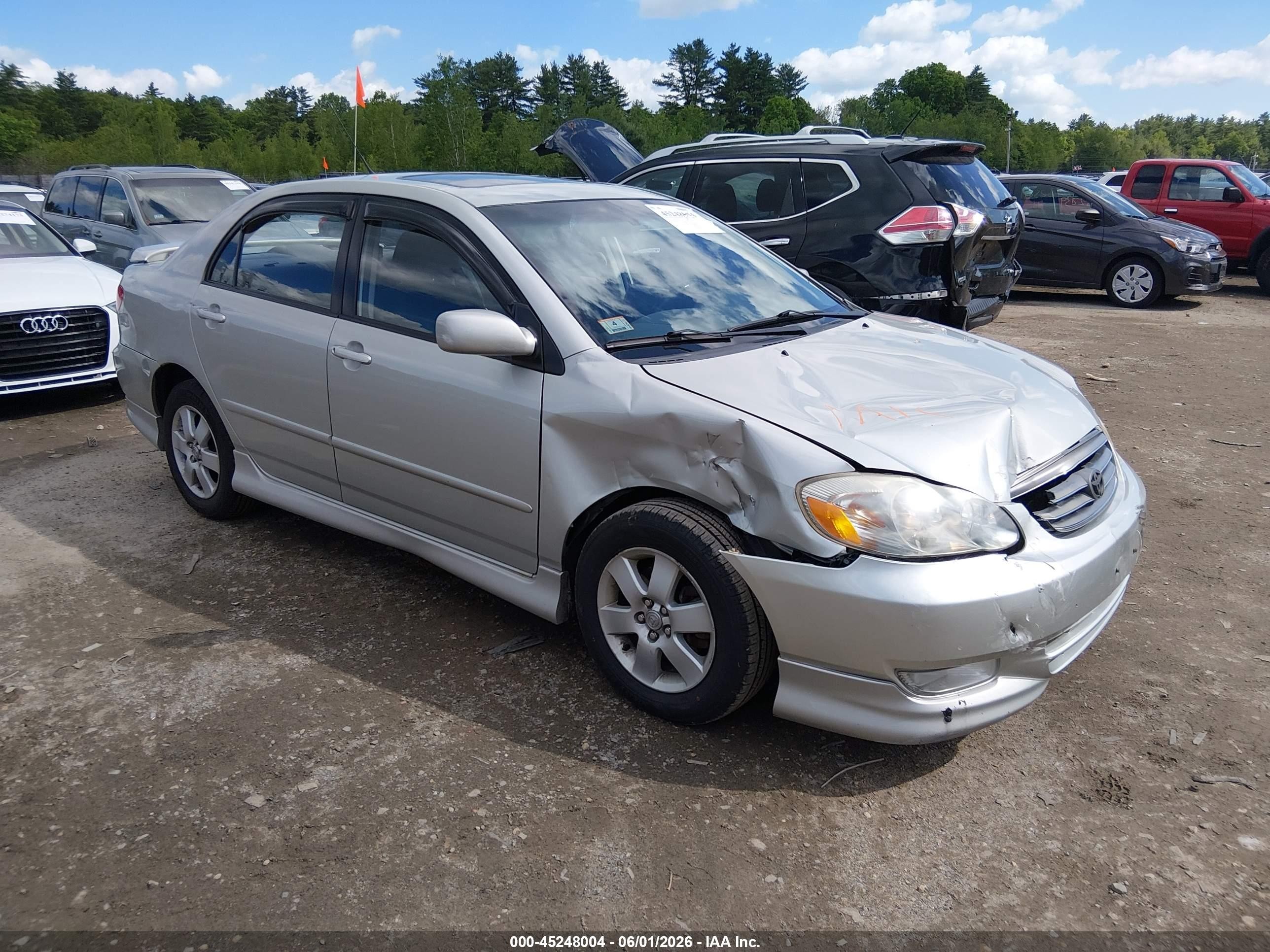 2004 Toyota Corolla S Серебряный vin: 2T1BR38E54C219774