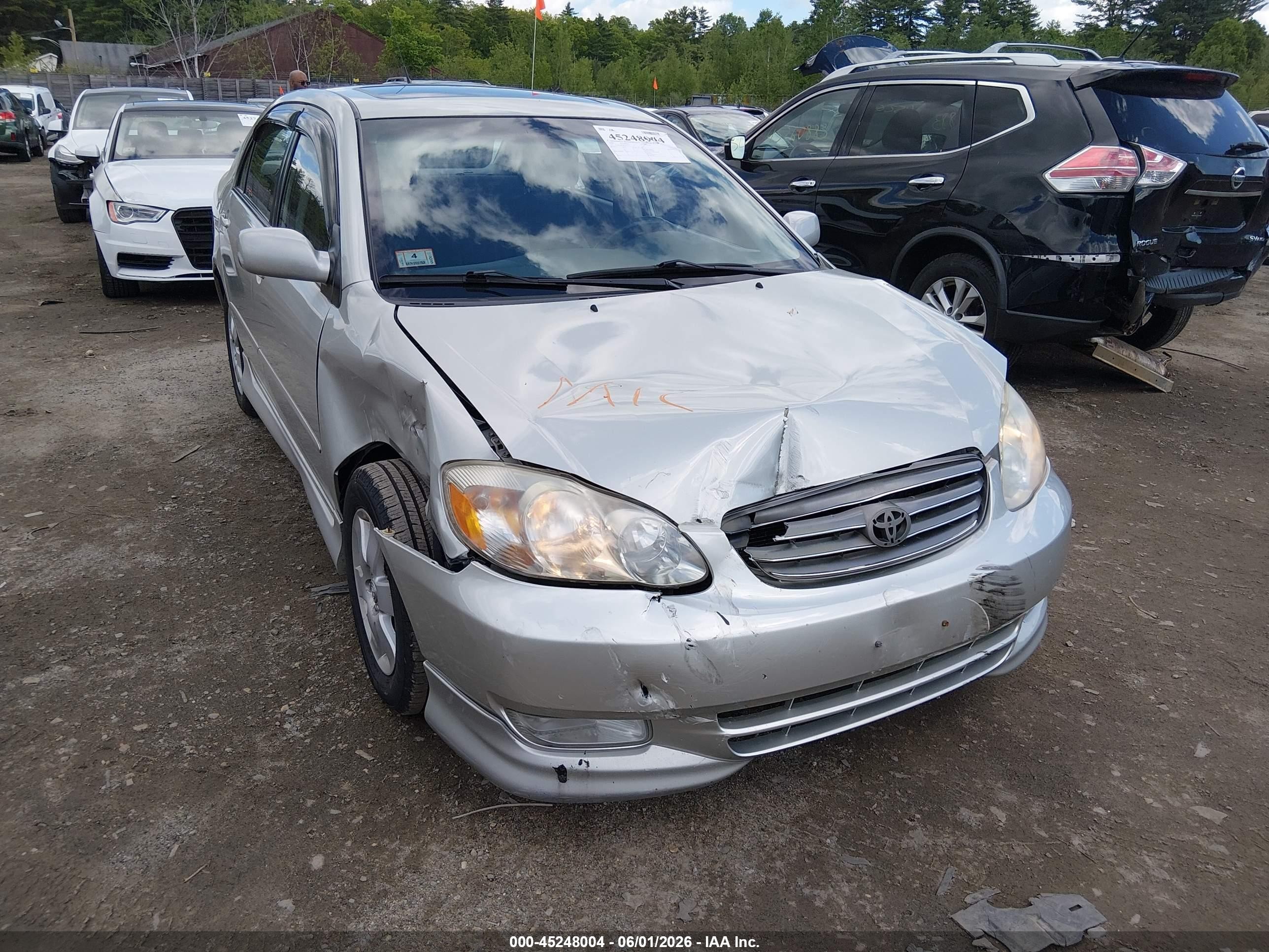2004 Toyota Corolla S Silver vin: 2T1BR38E54C219774