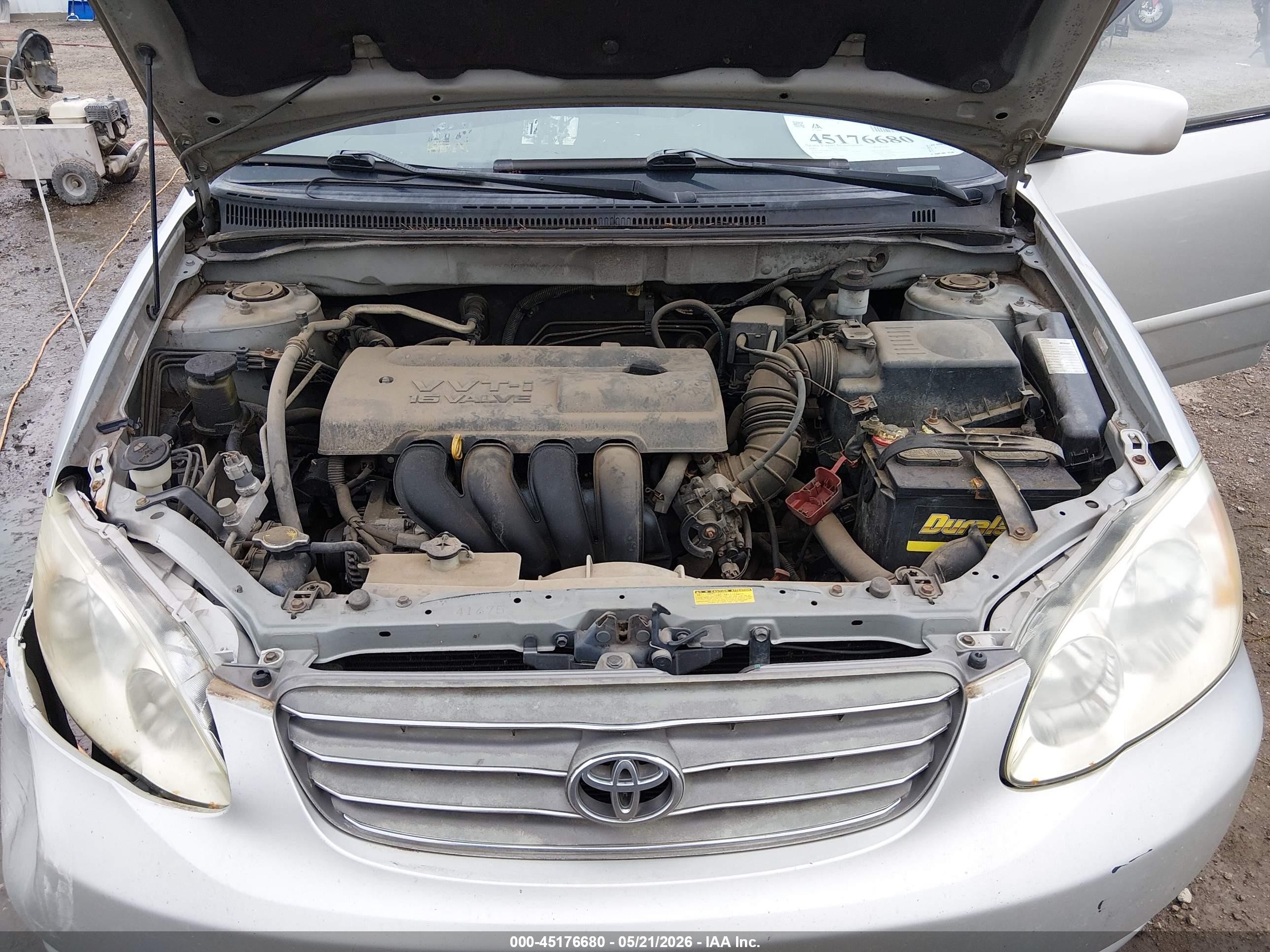 2003 Toyota Corolla Le Gray vin: 2T1BR38E63C004984