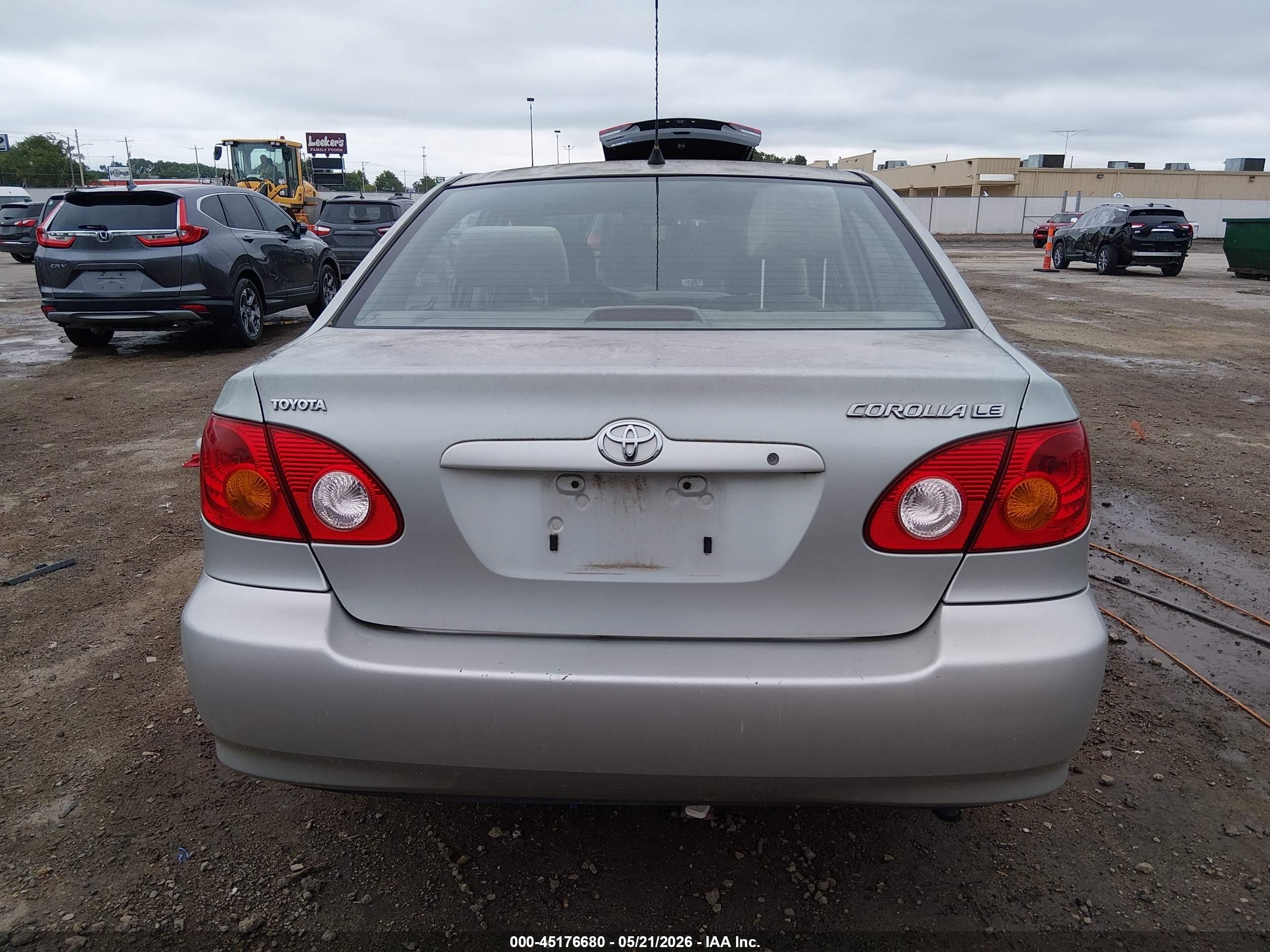 2003 Toyota Corolla Le Gray vin: 2T1BR38E63C004984