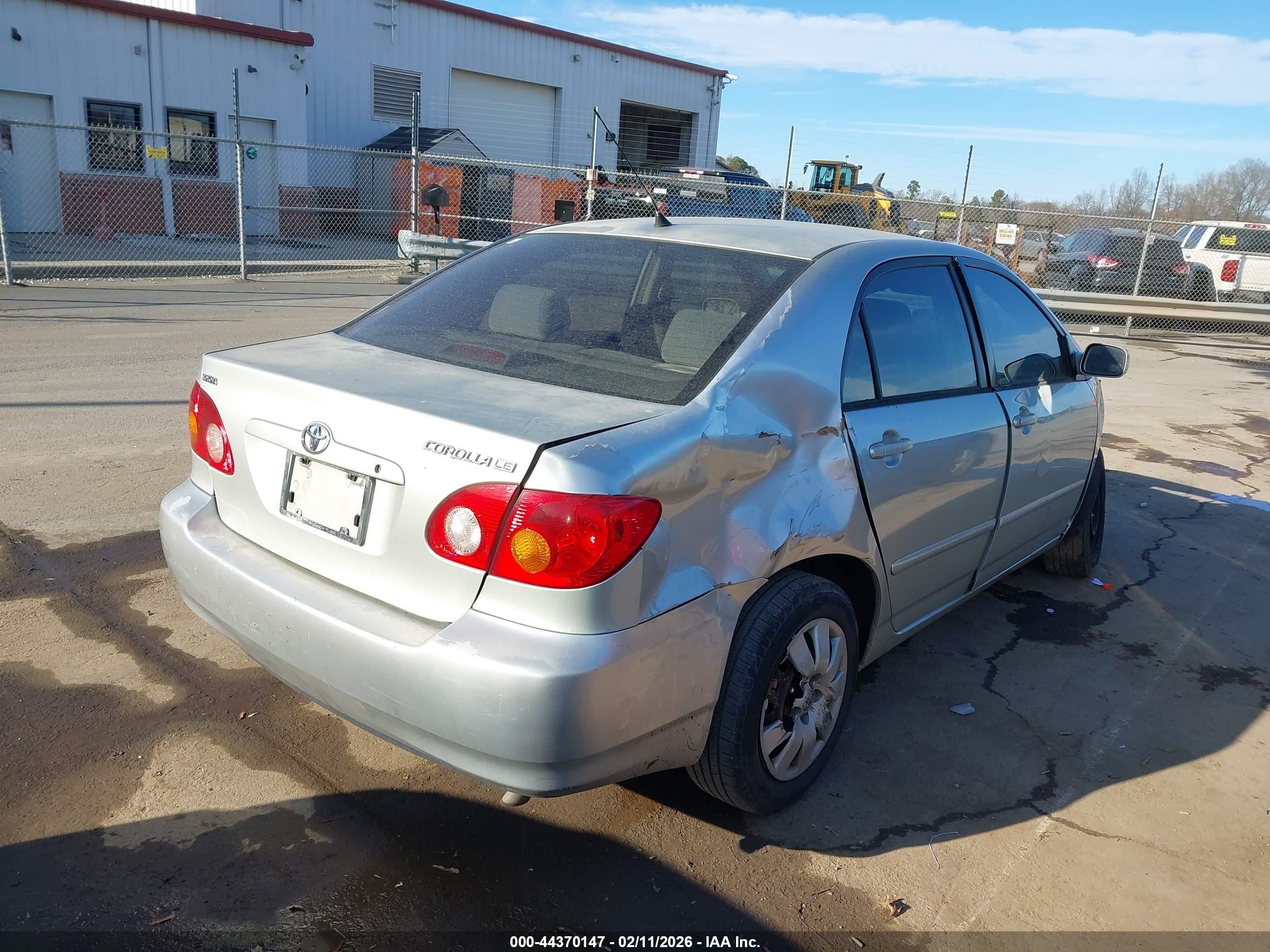 2003 Toyota Corolla Le Silver vin: 2T1BR38E63C007089