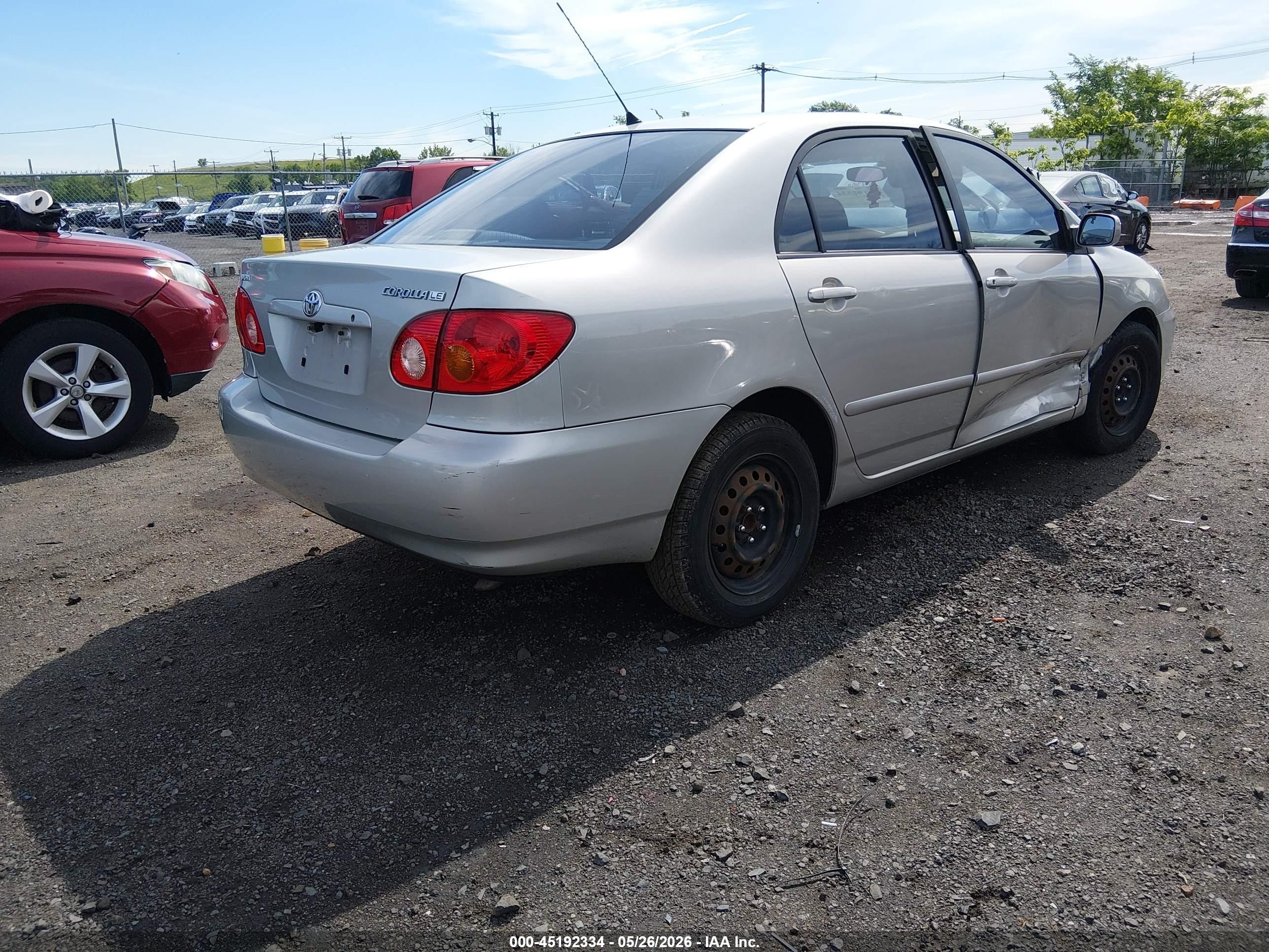 2003 Toyota Corolla Le Серебряный vin: 2T1BR38E63C079068