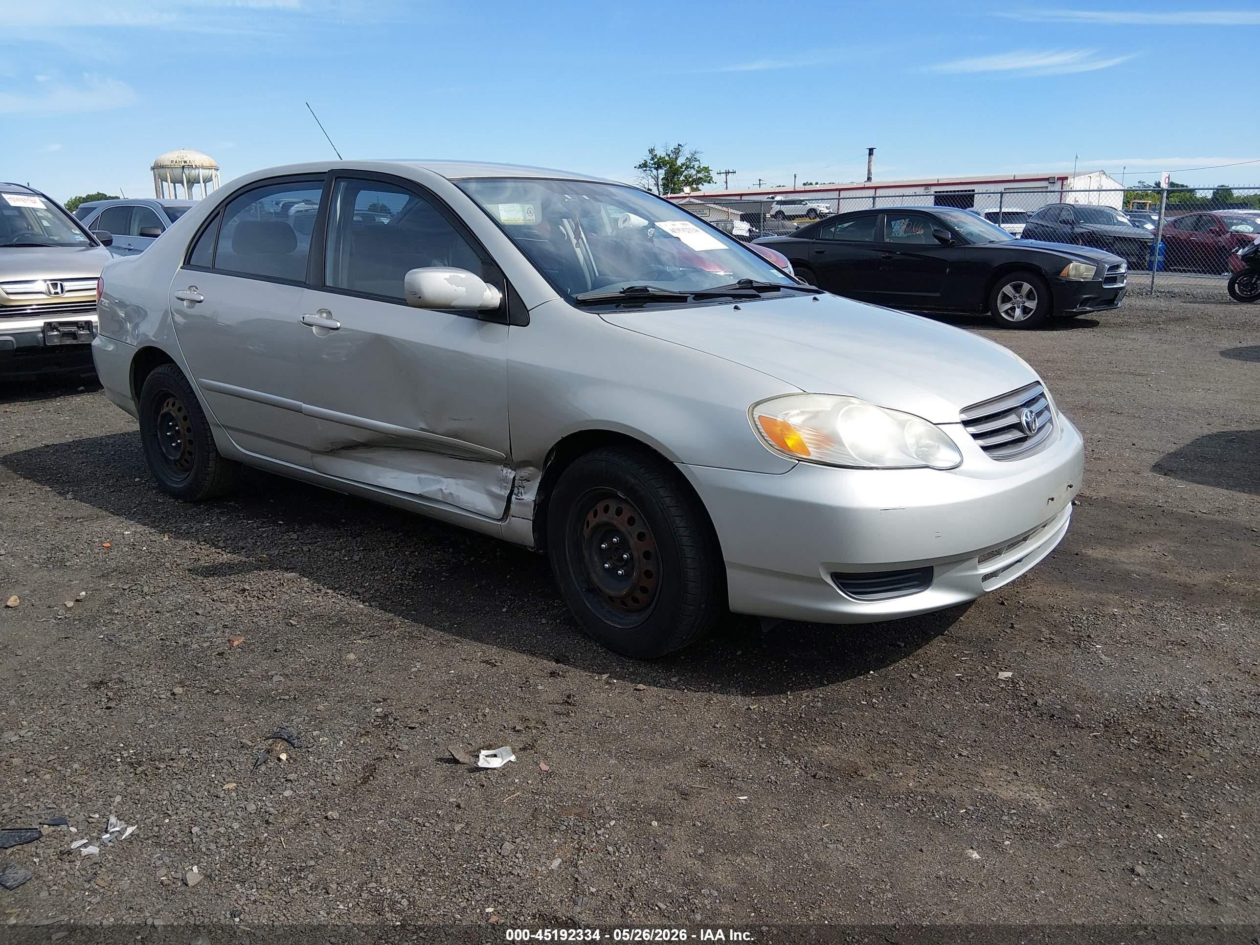 2003 Toyota Corolla Le Silver vin: 2T1BR38E63C079068