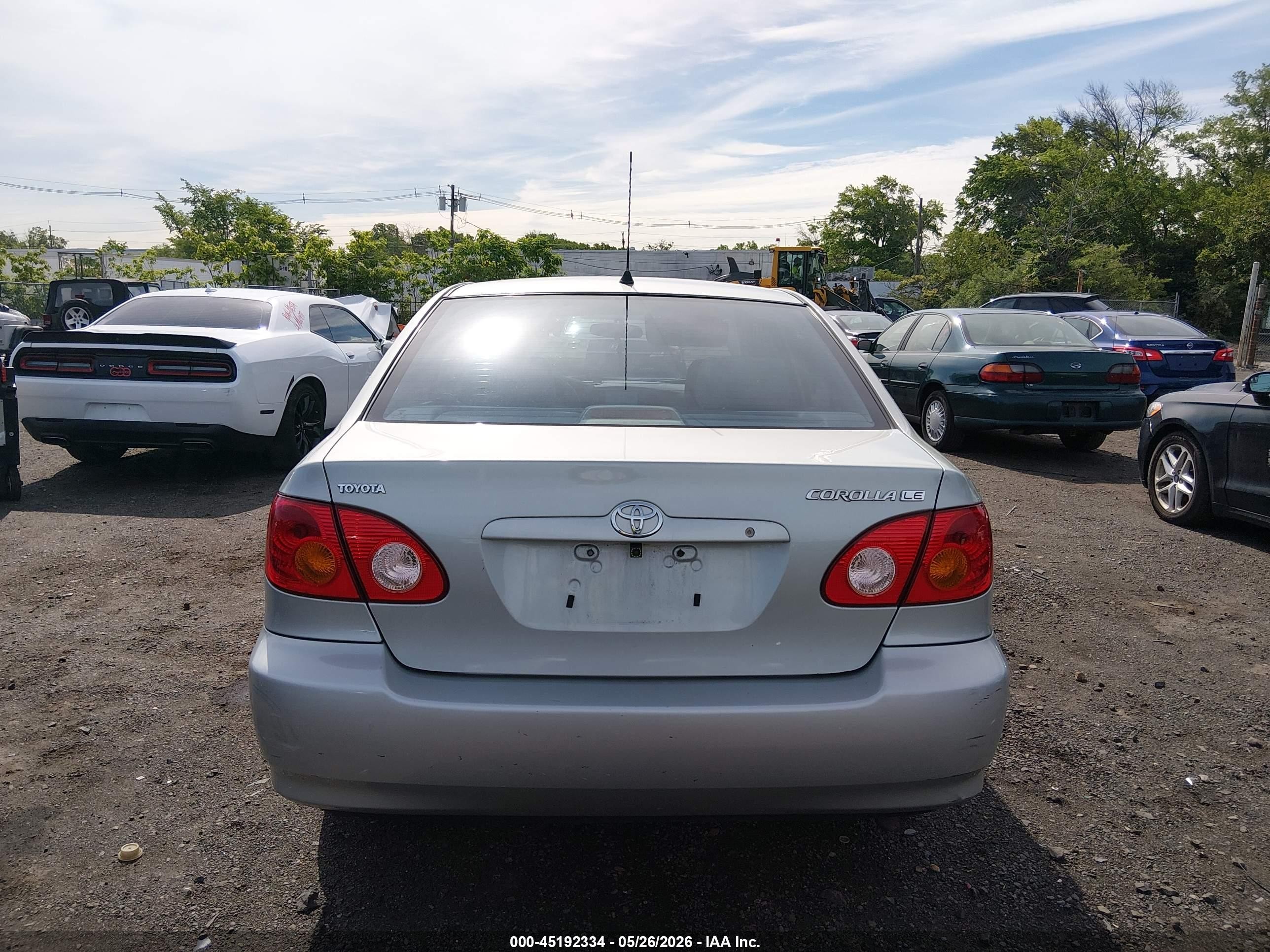 2003 Toyota Corolla Le Серебряный vin: 2T1BR38E63C079068