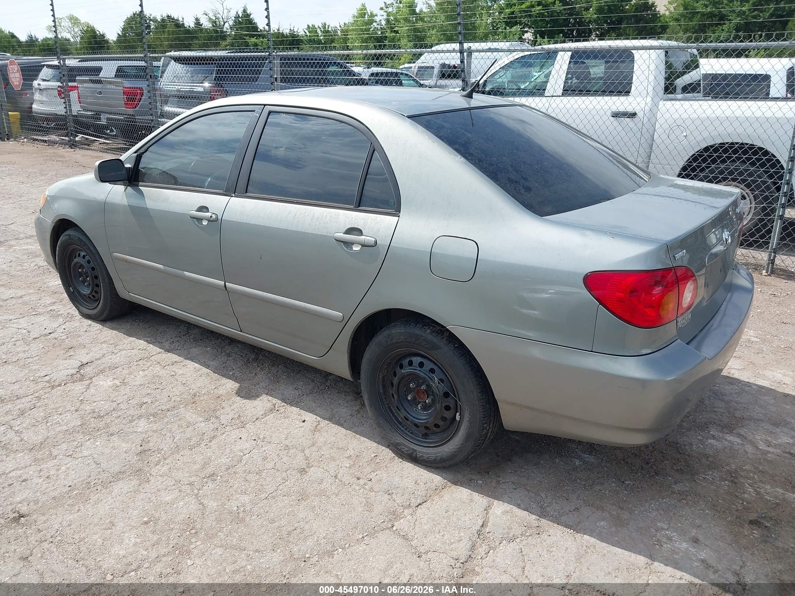 2003 Toyota Corolla Le Silver vin: 2T1BR38E63C096498