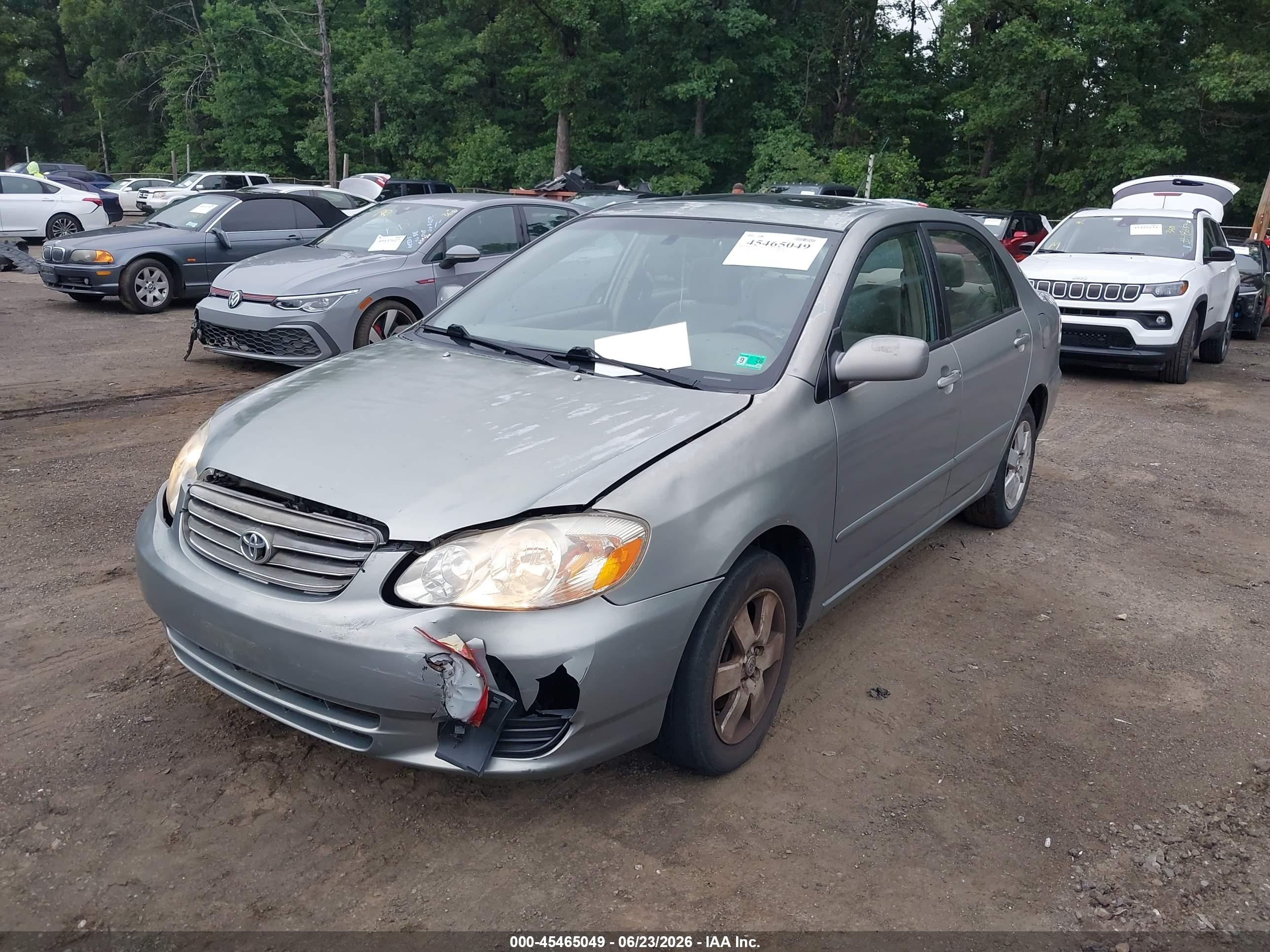 2004 Toyota Corolla Le Gray vin: 2T1BR38E64C212591