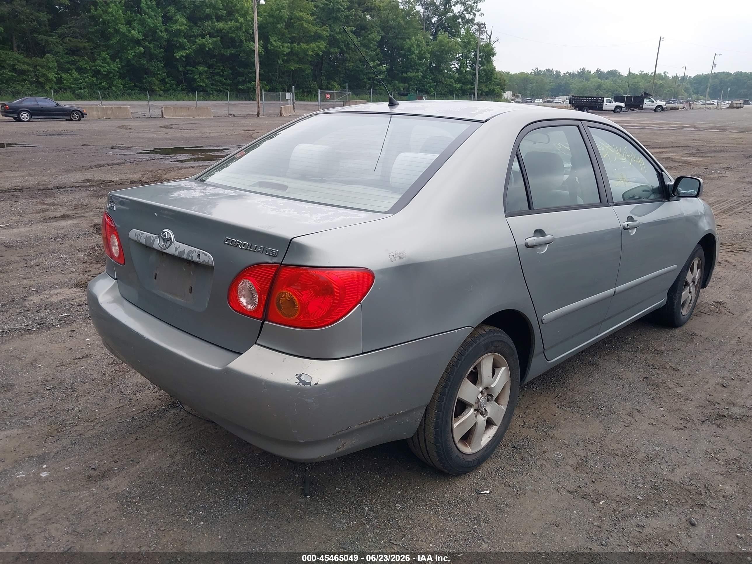 2004 Toyota Corolla Le Gray vin: 2T1BR38E64C212591