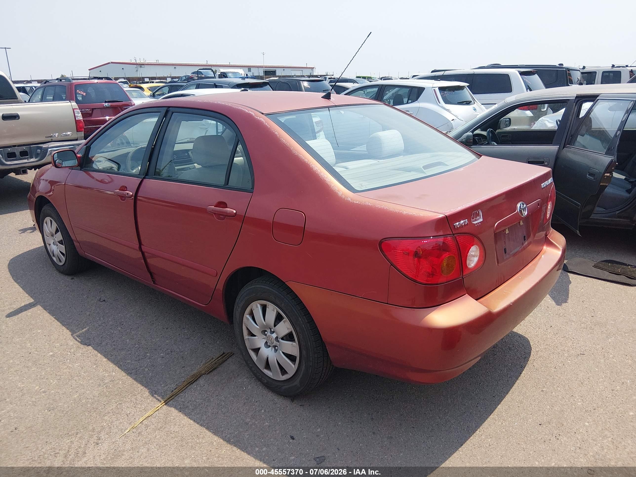 2003 Toyota Corolla Le Красный vin: 2T1BR38E83C095272
