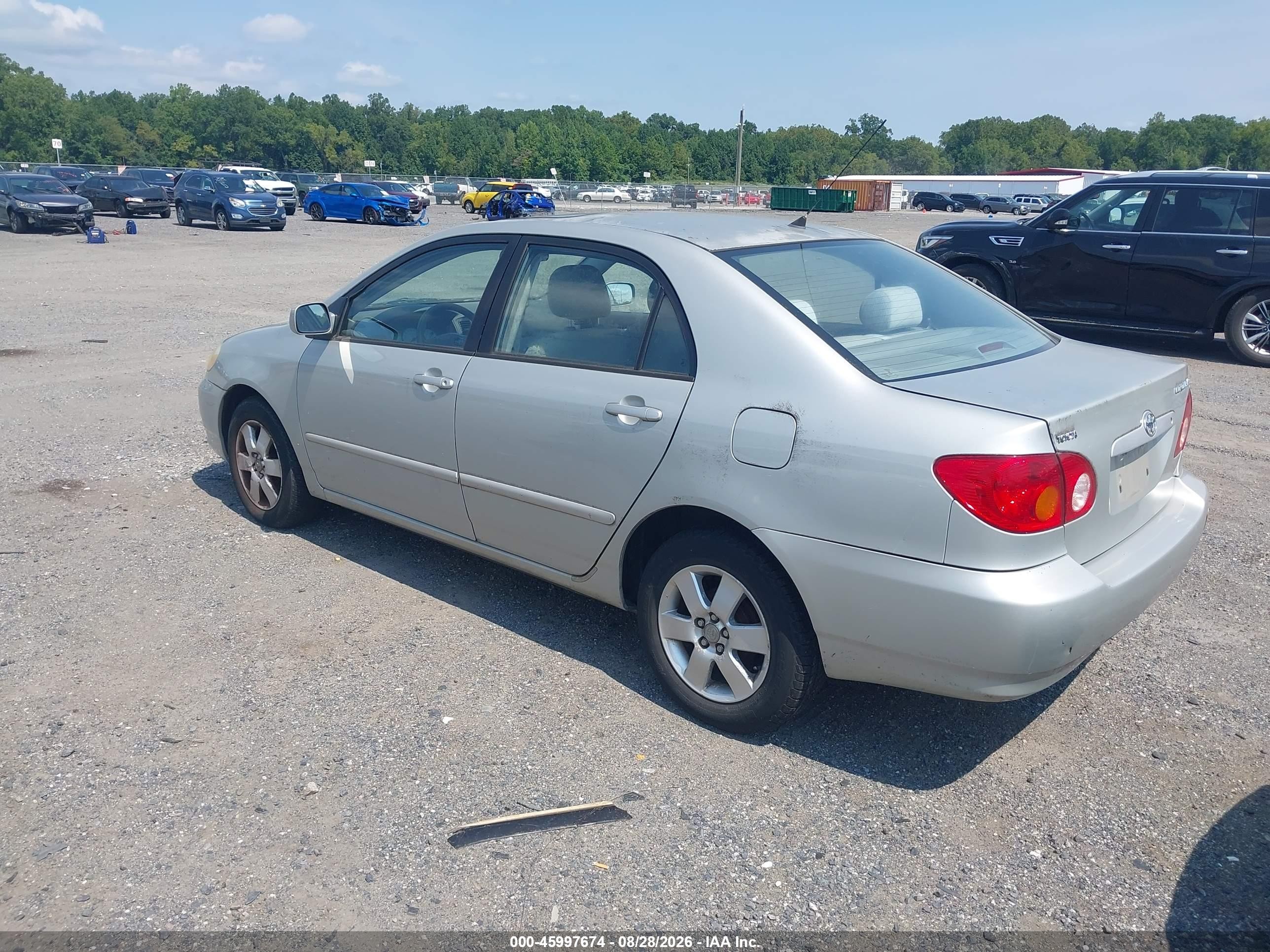 2004 Toyota Corolla Le Silver vin: 2T1BR38E84C303555